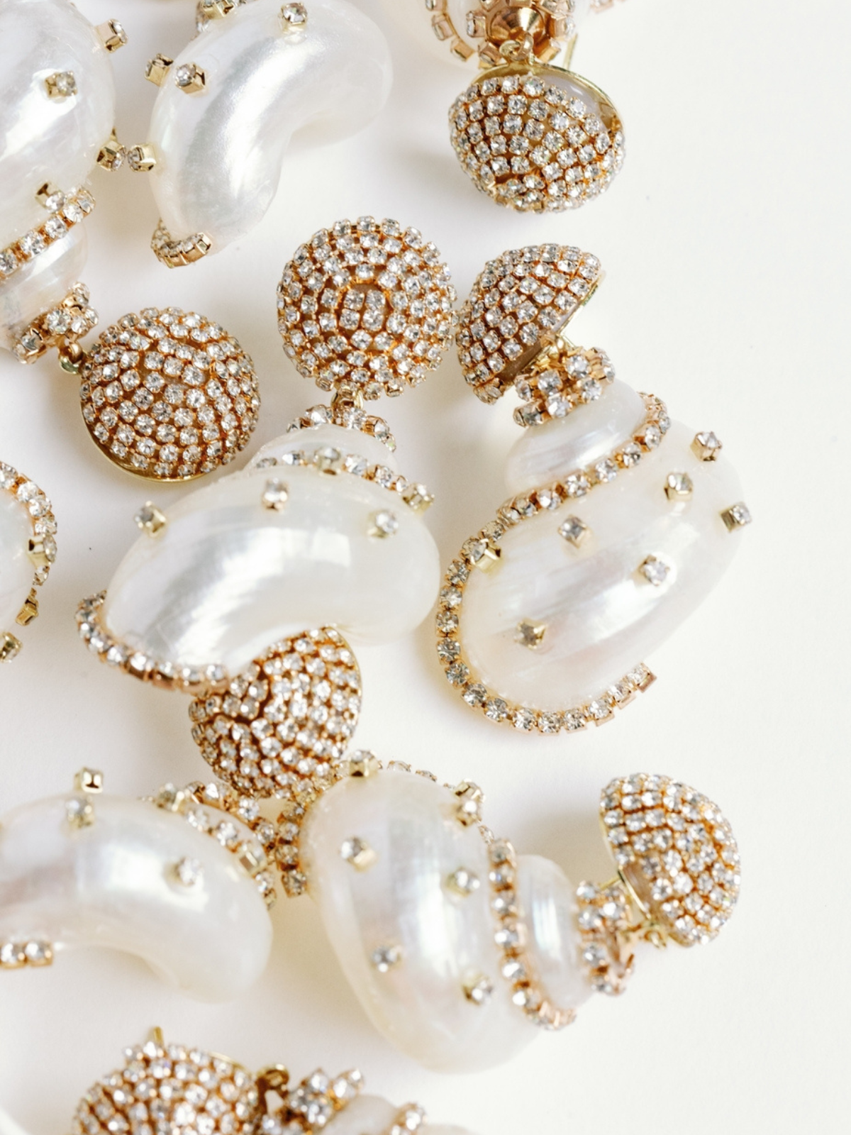 Rhinestone Wrapped Shell Earrings_St Armands Designs of Sarasota_SAD288