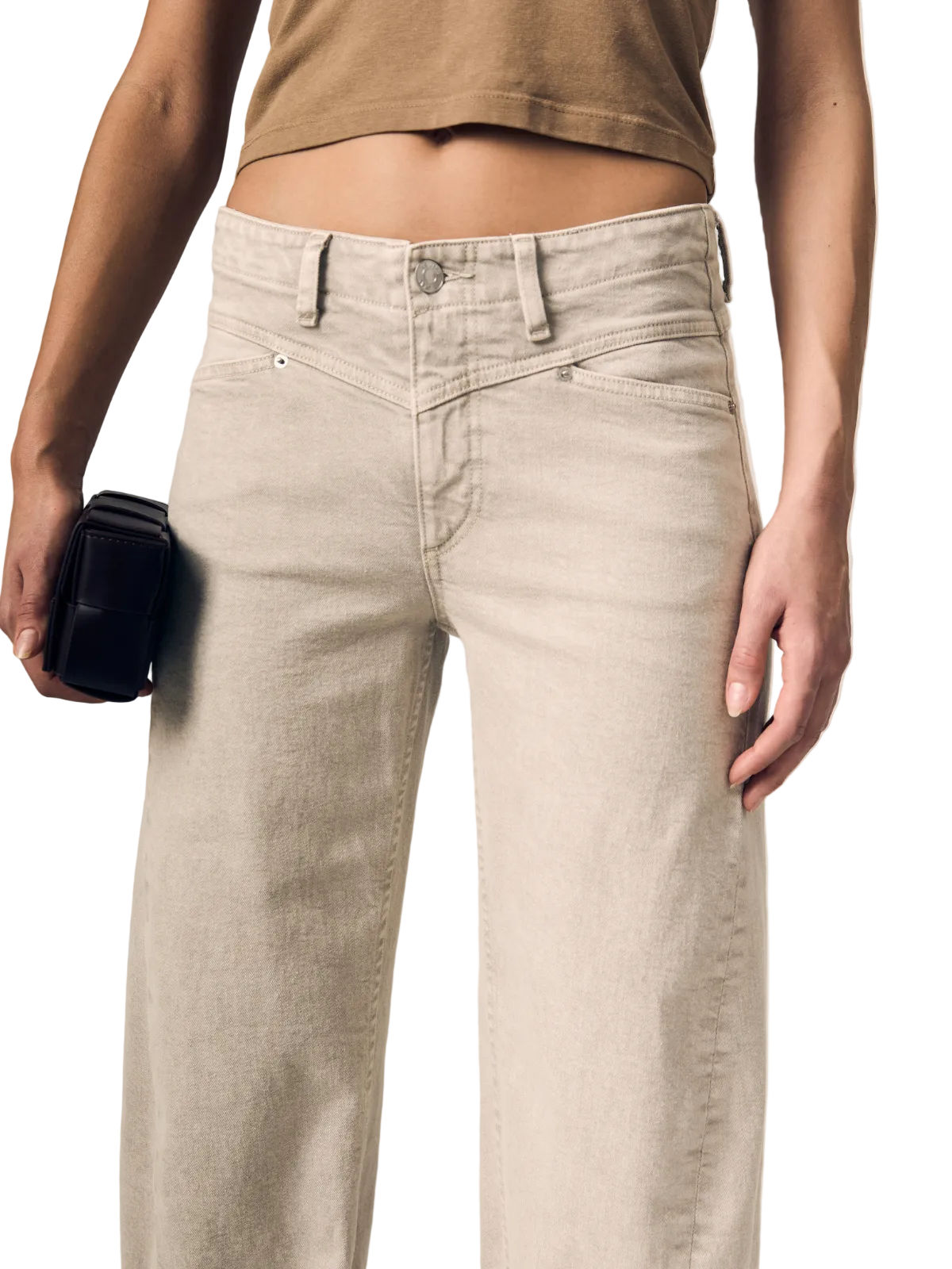 Selena Crop Cuffed- Mid Rise Jeans_Le Jean_W446-221-3921