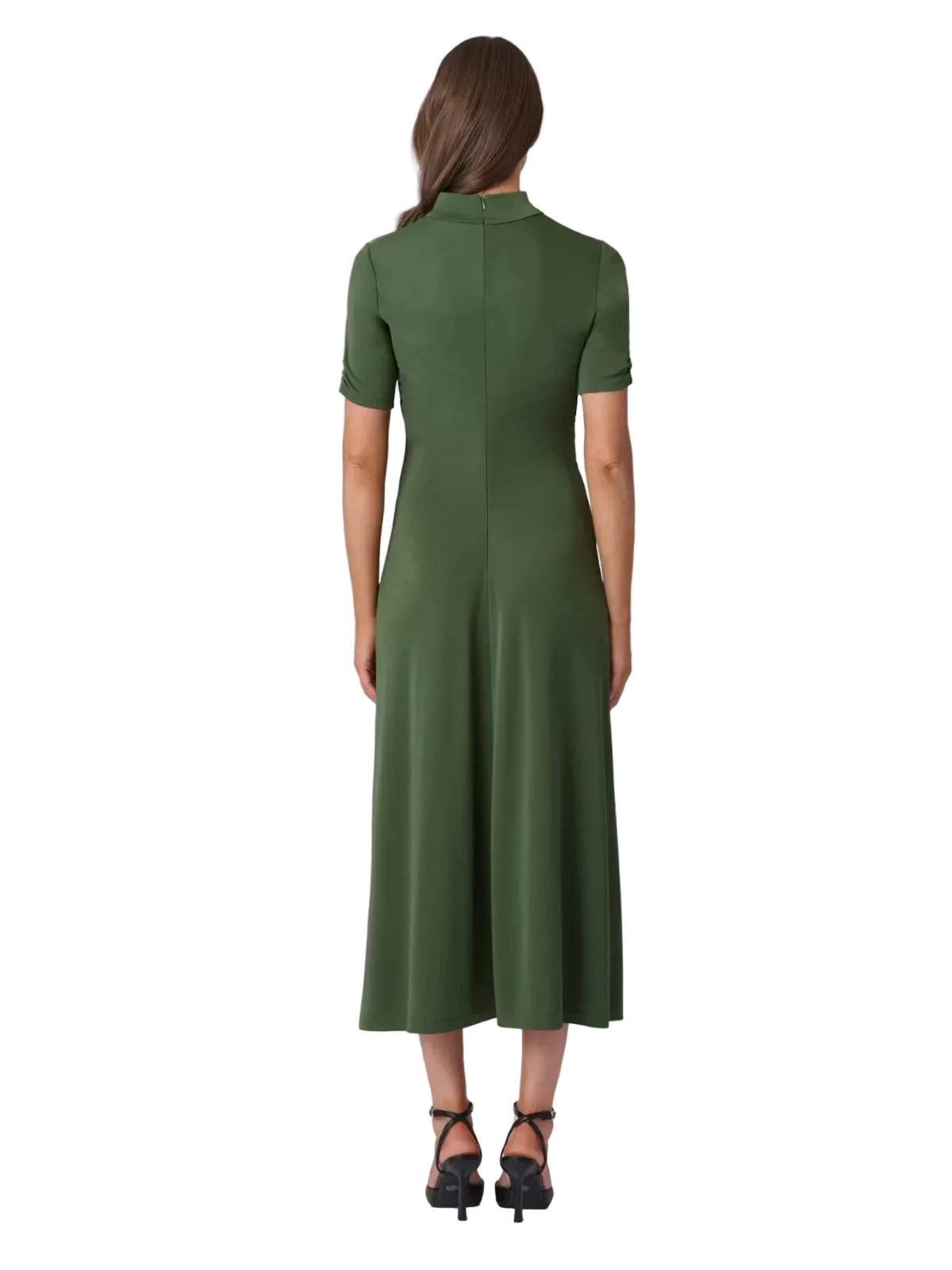 Shelly Ruched Midi Dress_Shoshanna_12281383-Olive