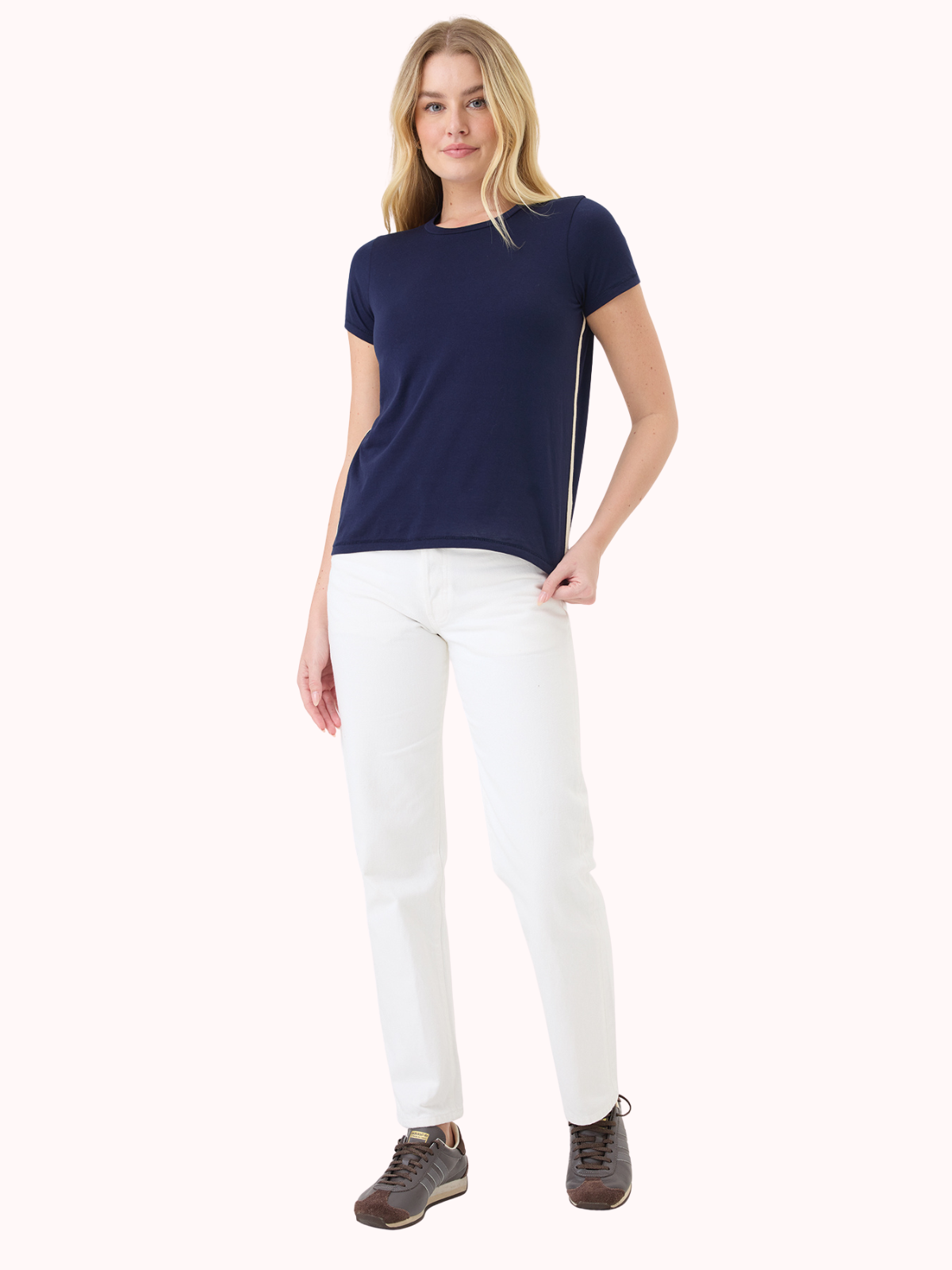 Short Sleeve Boy Tee_Goldie Lewinter_21101CSNAV