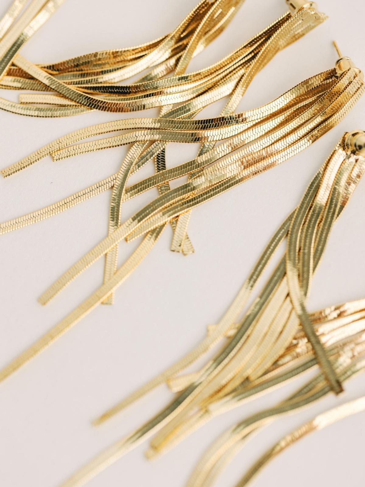 Skinny Gold Cascading Tassel Earrings_St Armands Designs of Sarasota_SAD238