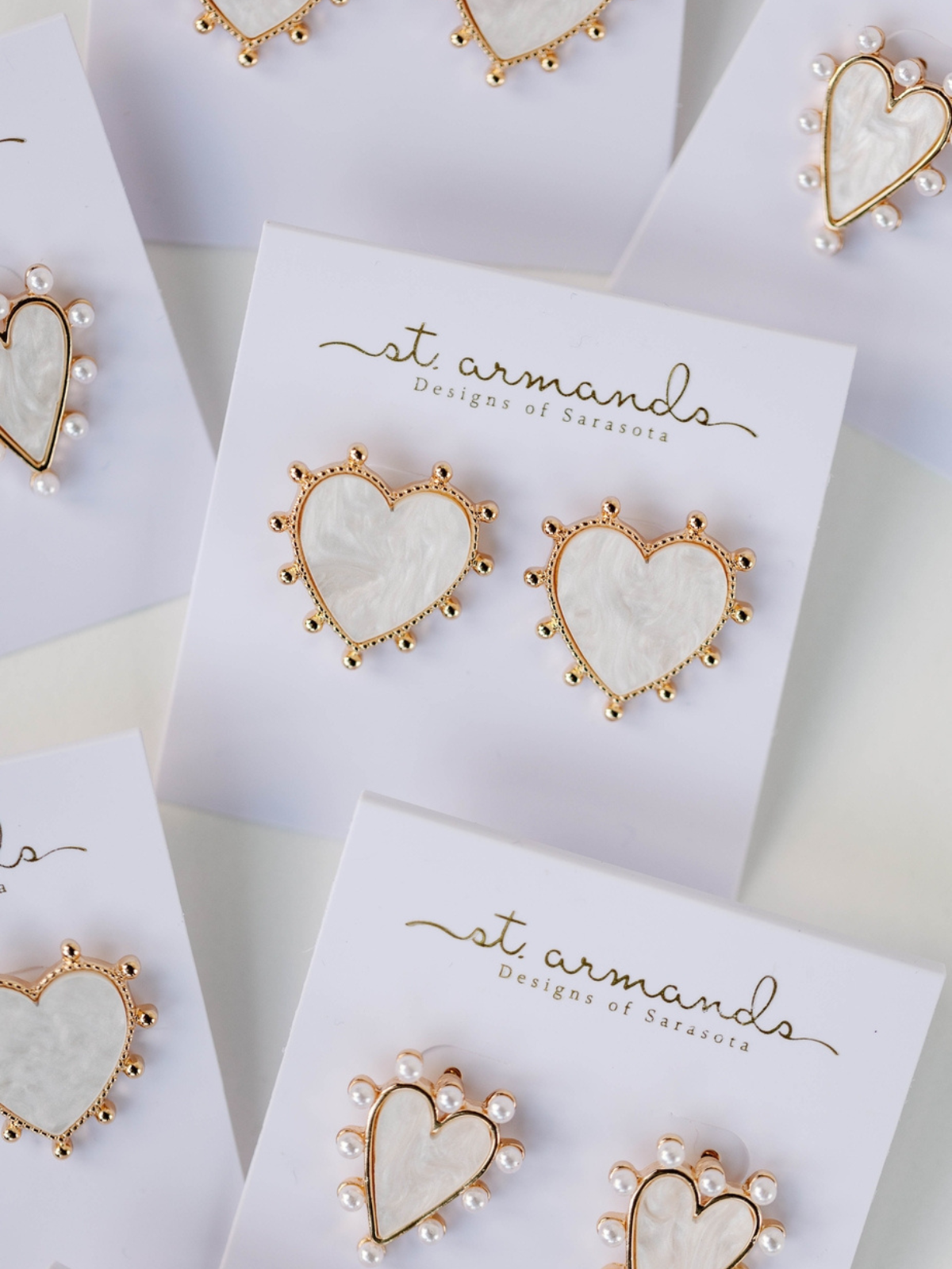 Studded Pink Tortoise Heart Earrings_St Armands Designs of Sarasota_SAD270