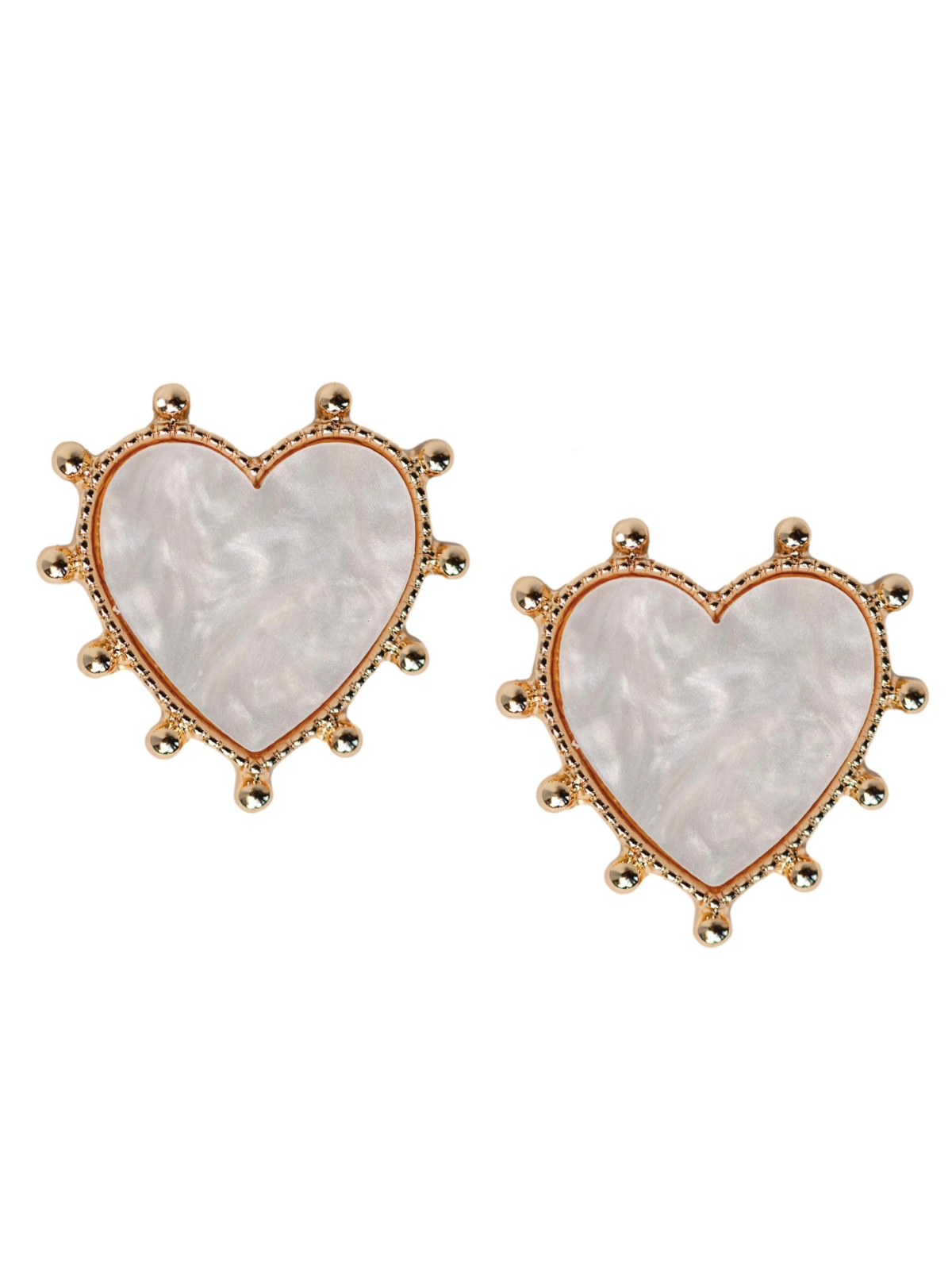 Studded Pink Tortoise Heart Earrings_St Armands Designs of Sarasota_SAD271