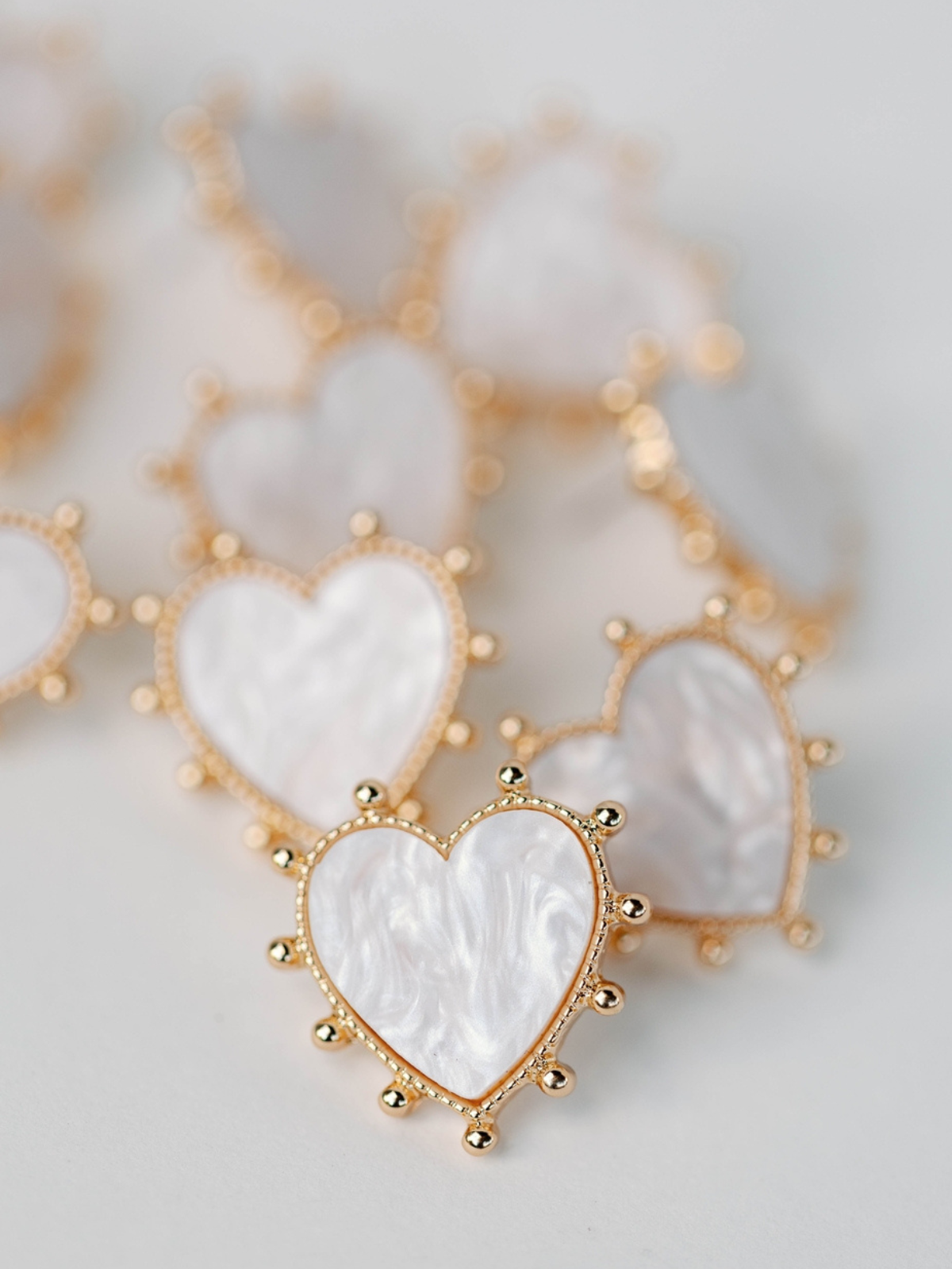 Studded Pink Tortoise Heart Earrings_St Armands Designs of Sarasota_SAD271