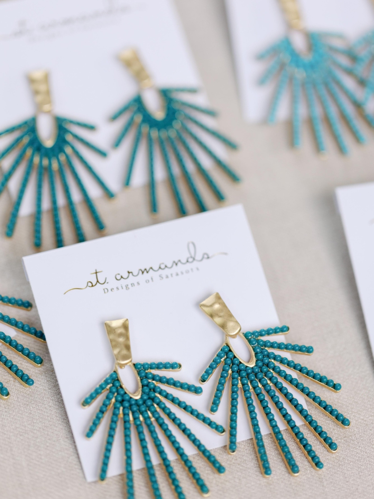 Sunburst Drop Earrings_St Armands Designs of Sarasota_SAD007