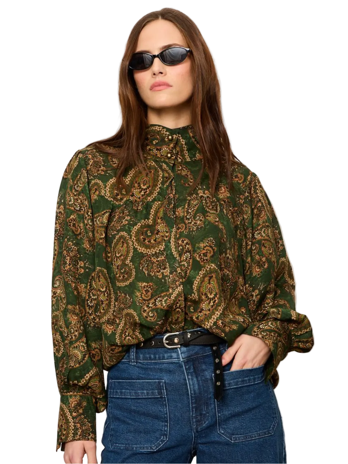 Uma High Neck Silk Shirt_Sanctuary_CB2770GS1-DCRT