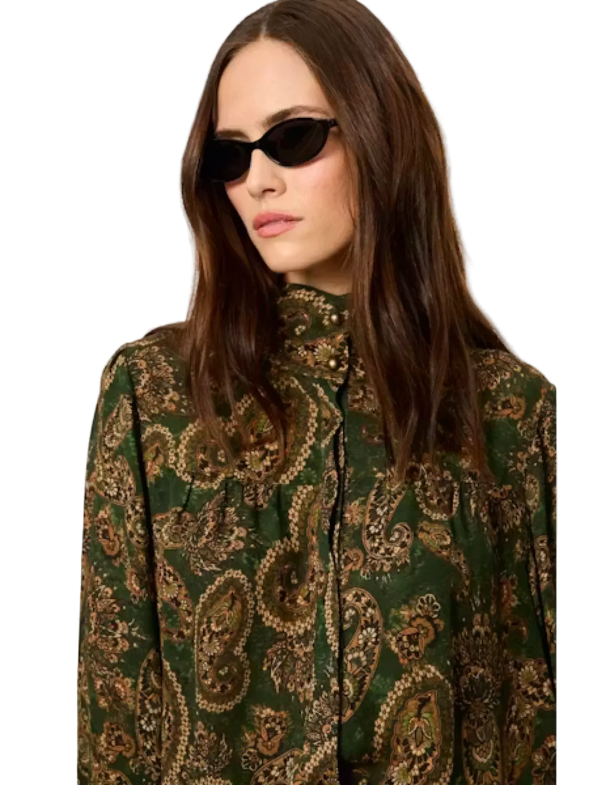 Uma High Neck Silk Shirt_Sanctuary_CB2770GS1-DCRT