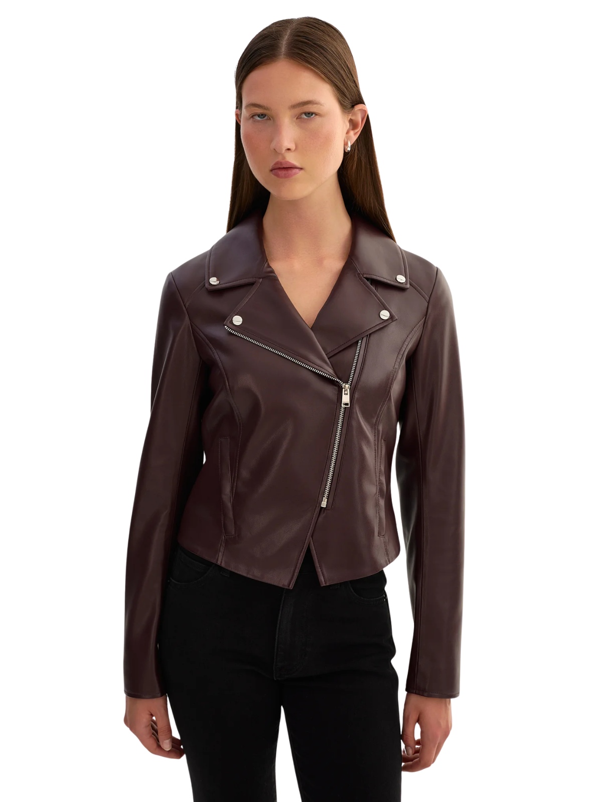 Pascale Faux Leather Moto Jacket