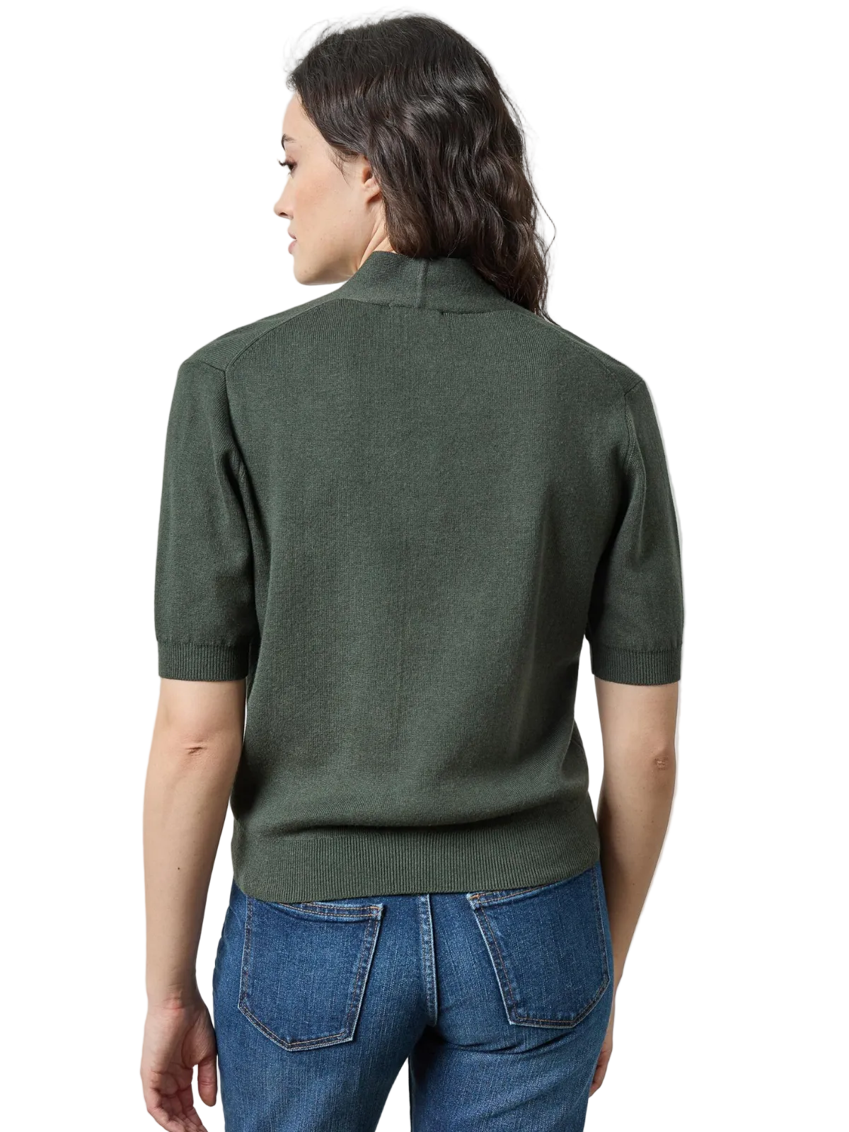 V-Neck Elbow Sleeve Sweater_Lillap_PA3496-BSM