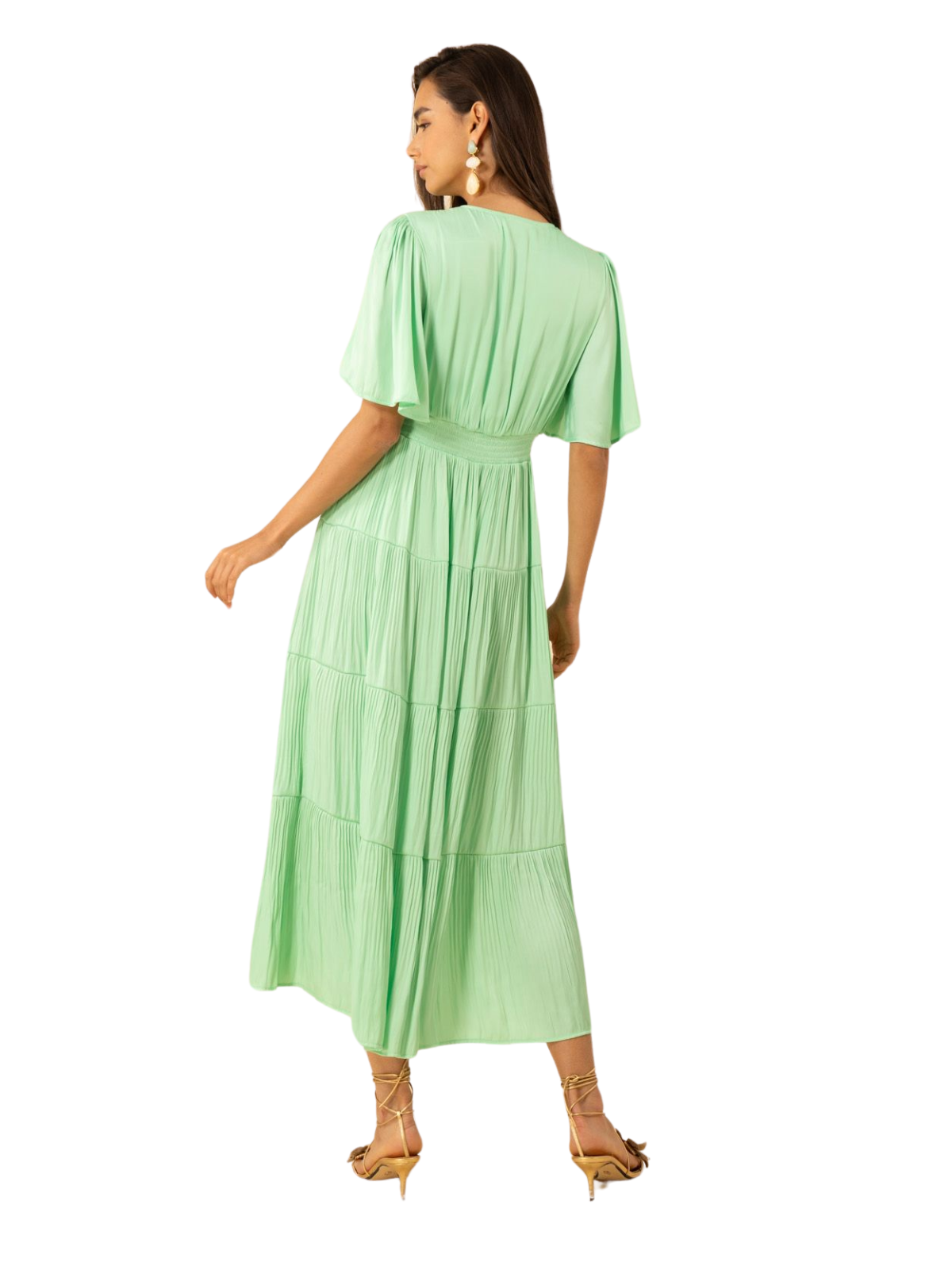 Angie V-Neck Tiered Dress