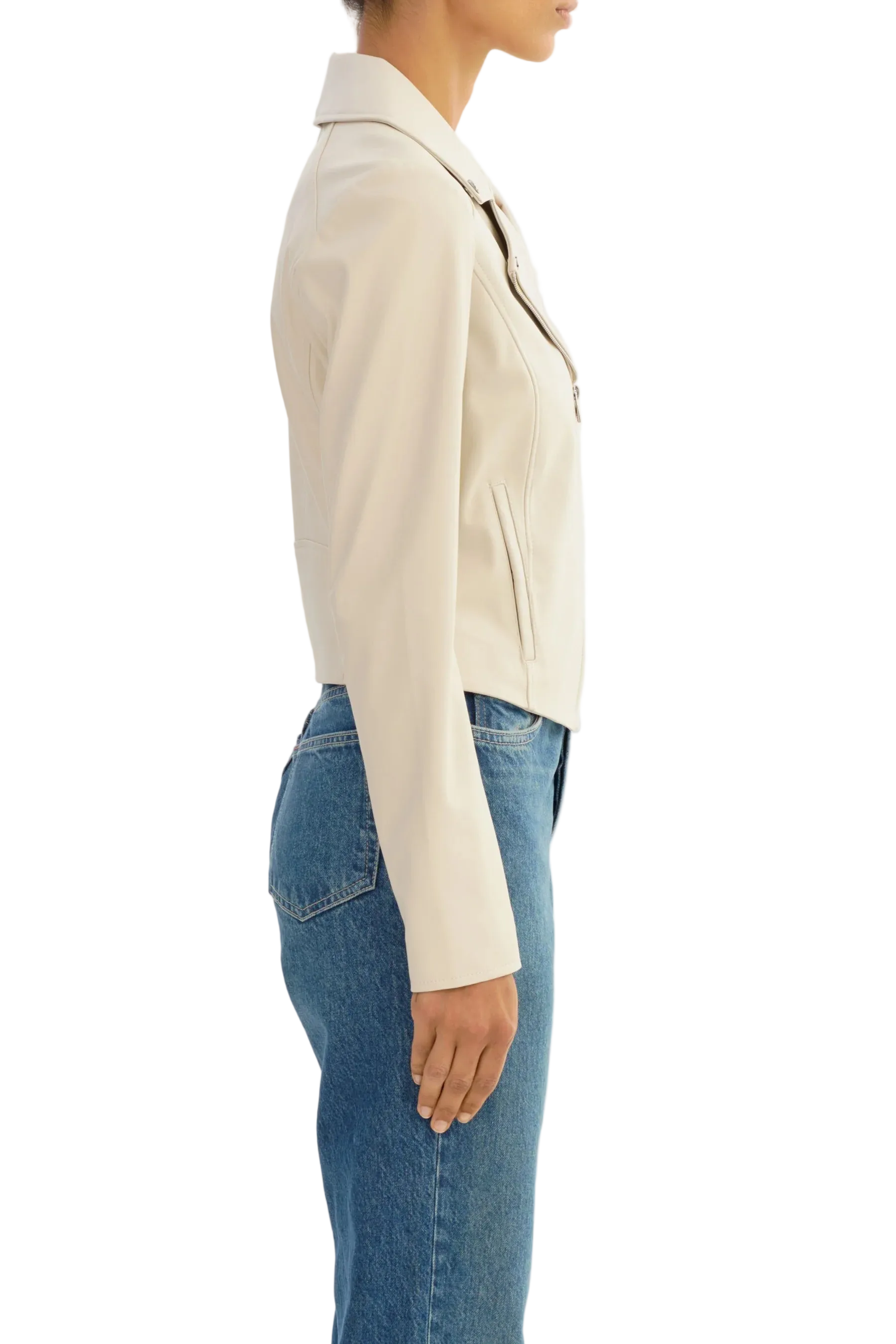 Pascale Faux Leather Moto Jacket
