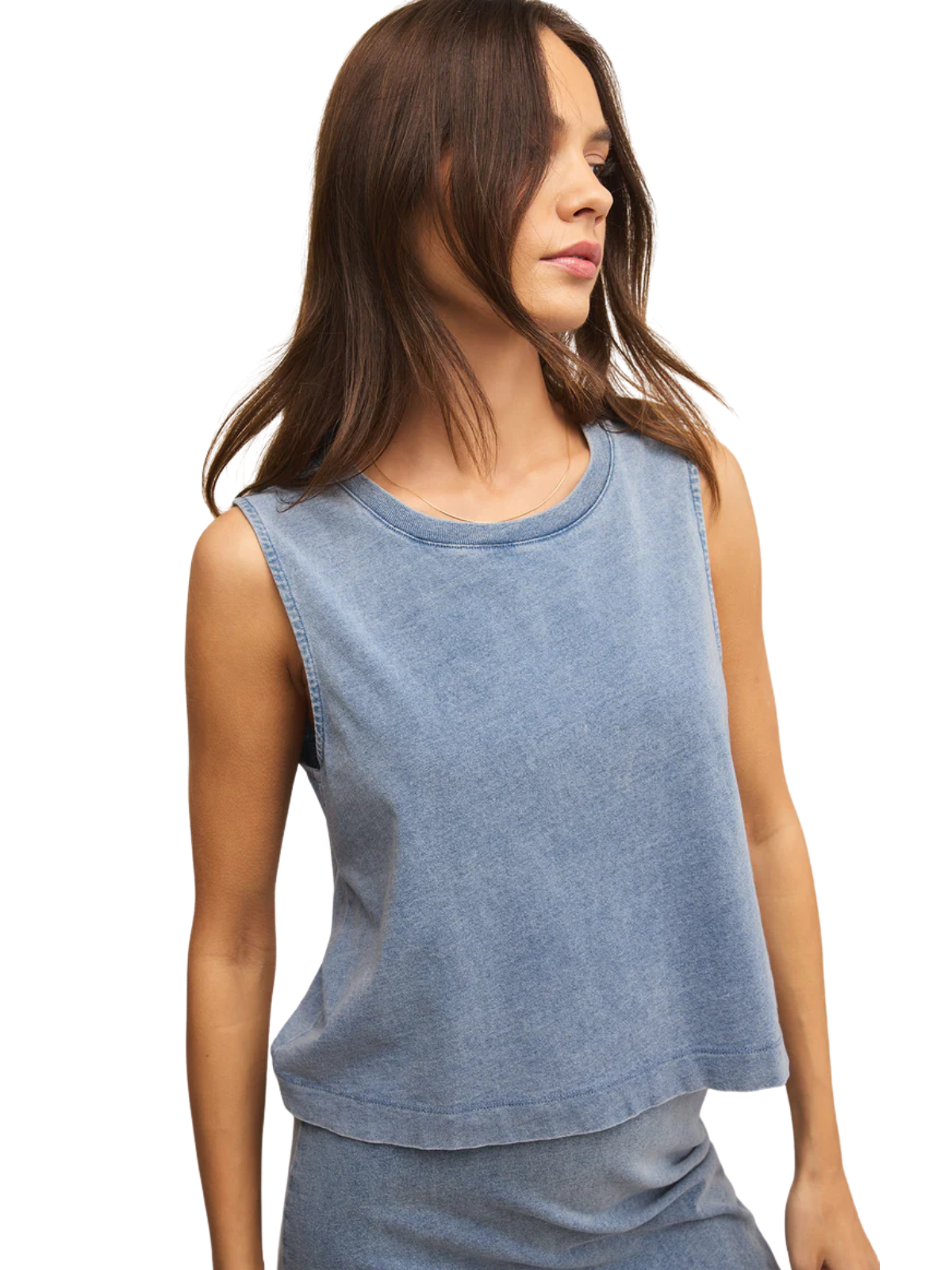 Sloane Denim Muscle Tank