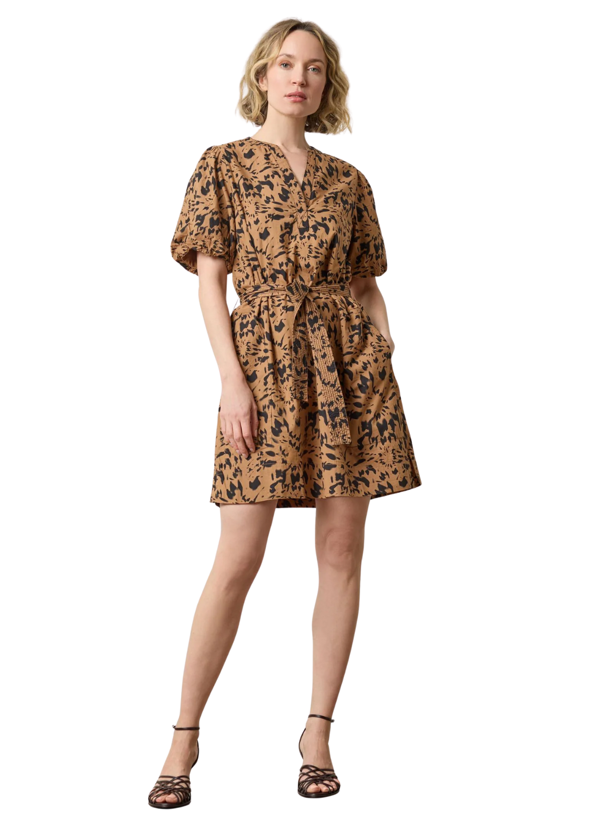 Shirred Sleeve Dress