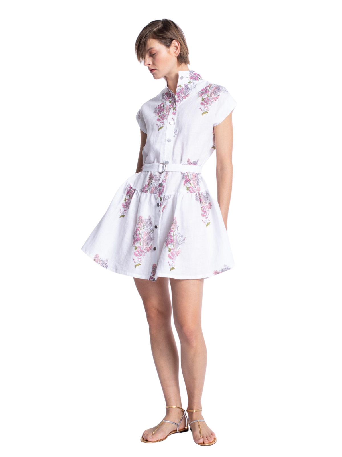 Zelie Floral Linen Dress