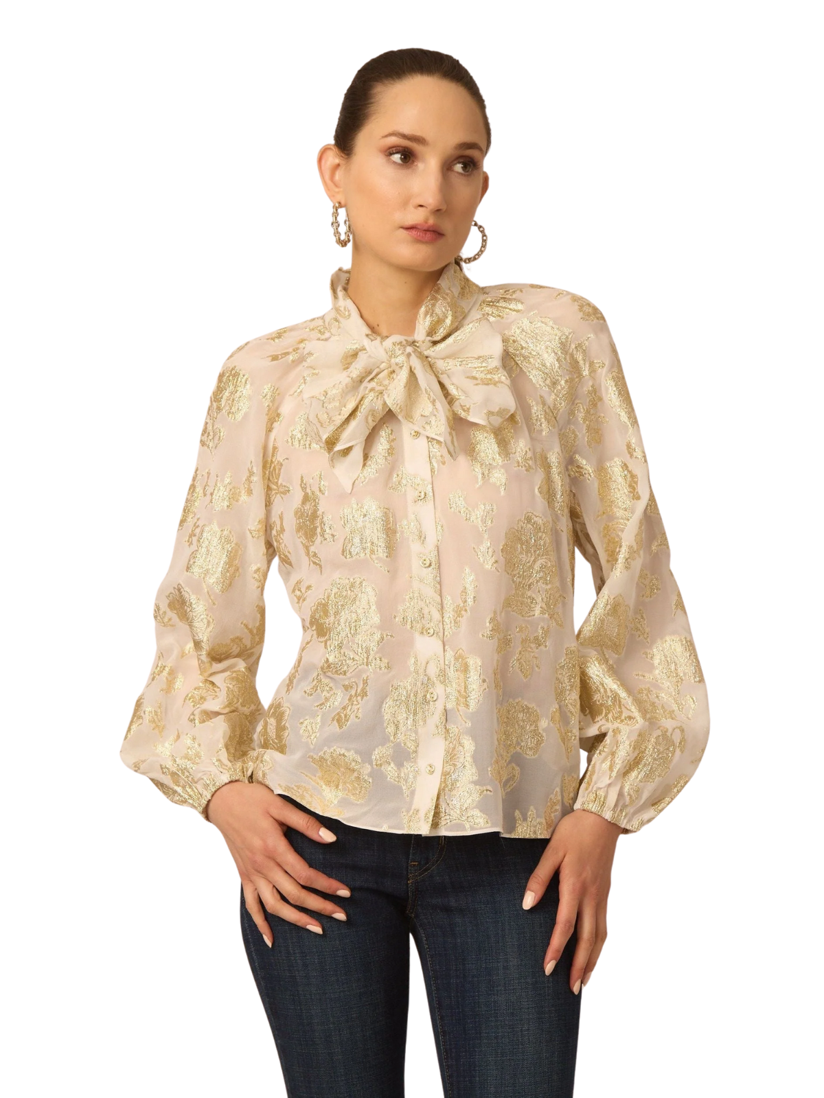 Tiffany Gold Floral Blouse