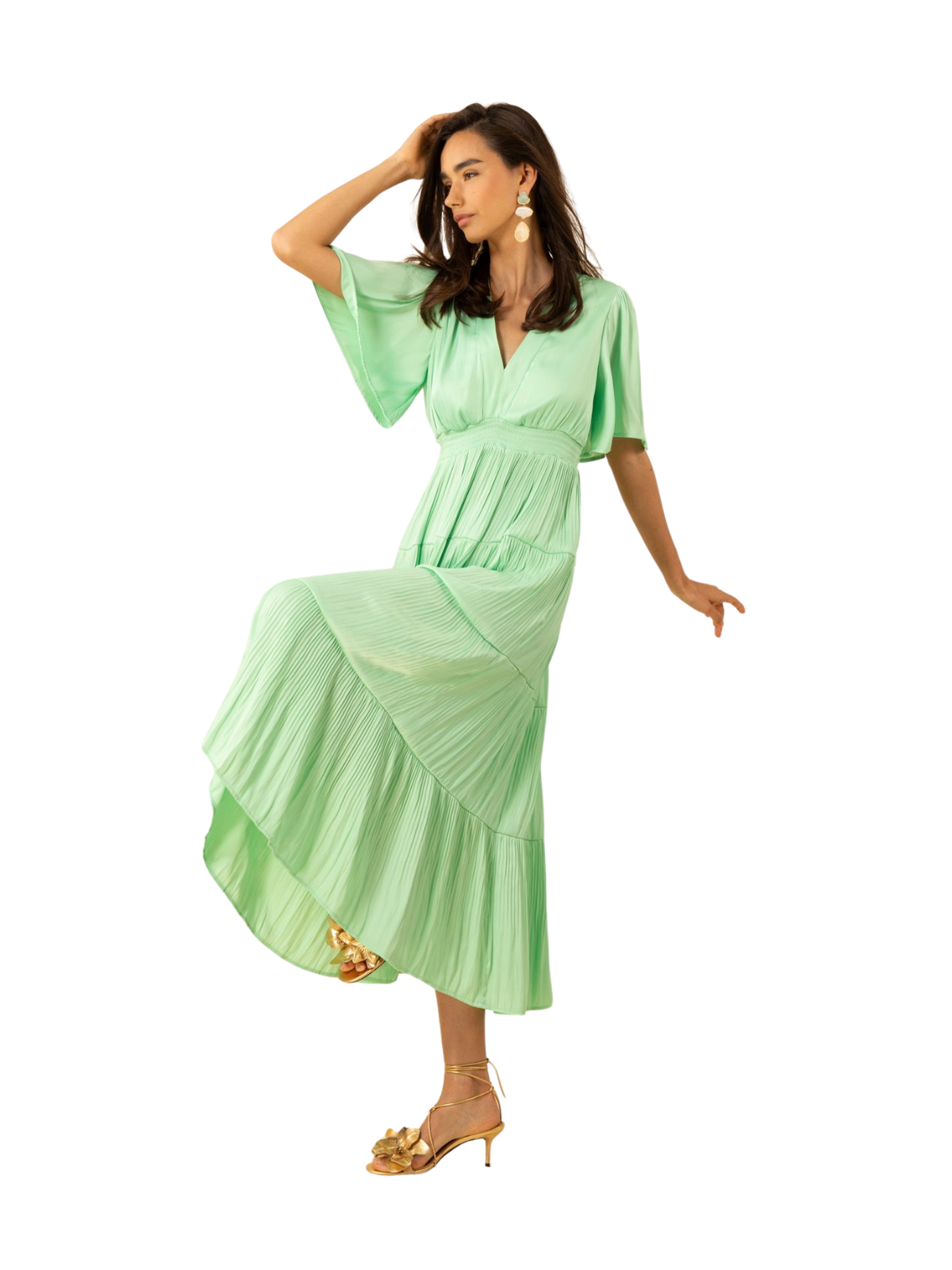Angie V-Neck Tiered Dress