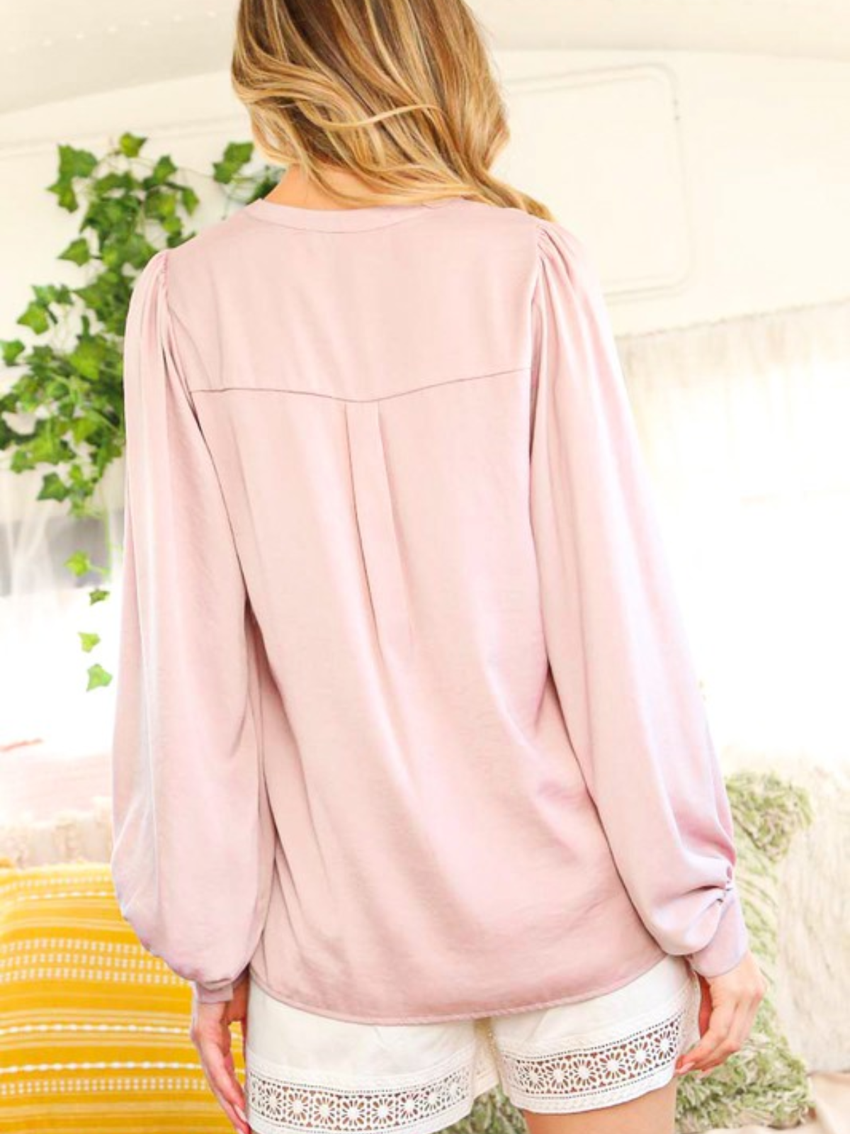 Placket Satin Blouse