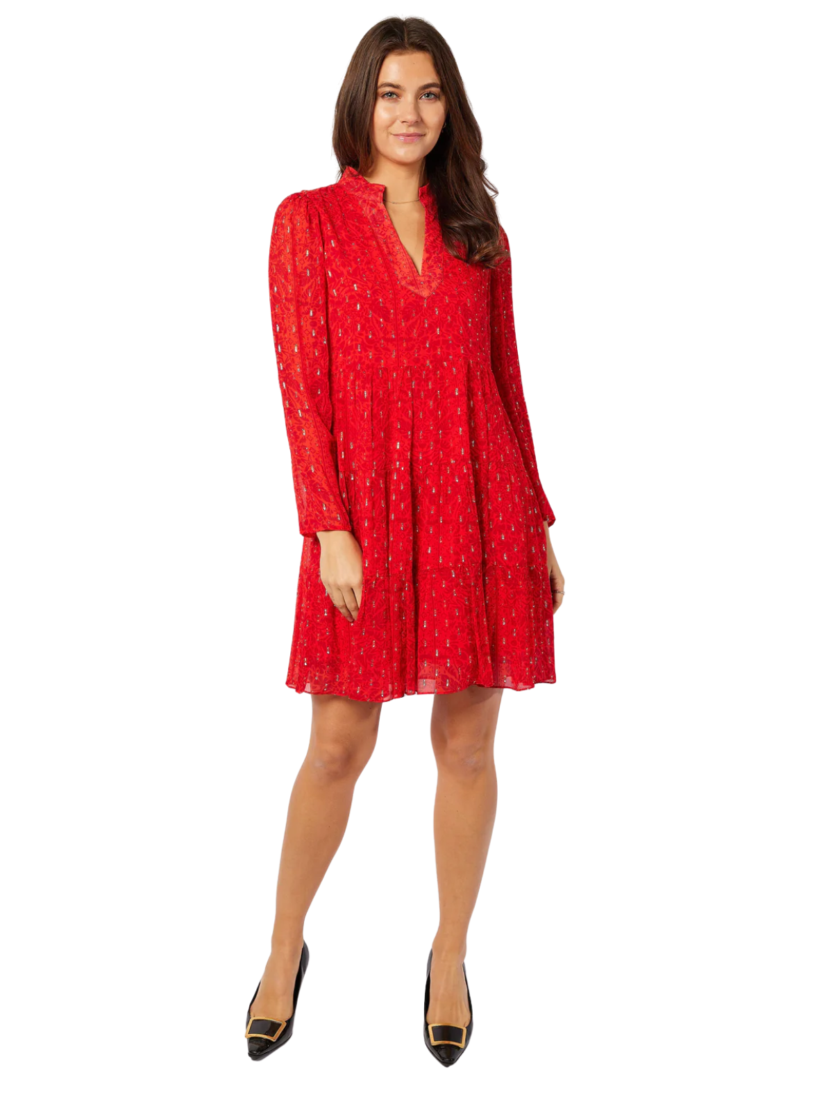 Lurex Tunic Flare Dress