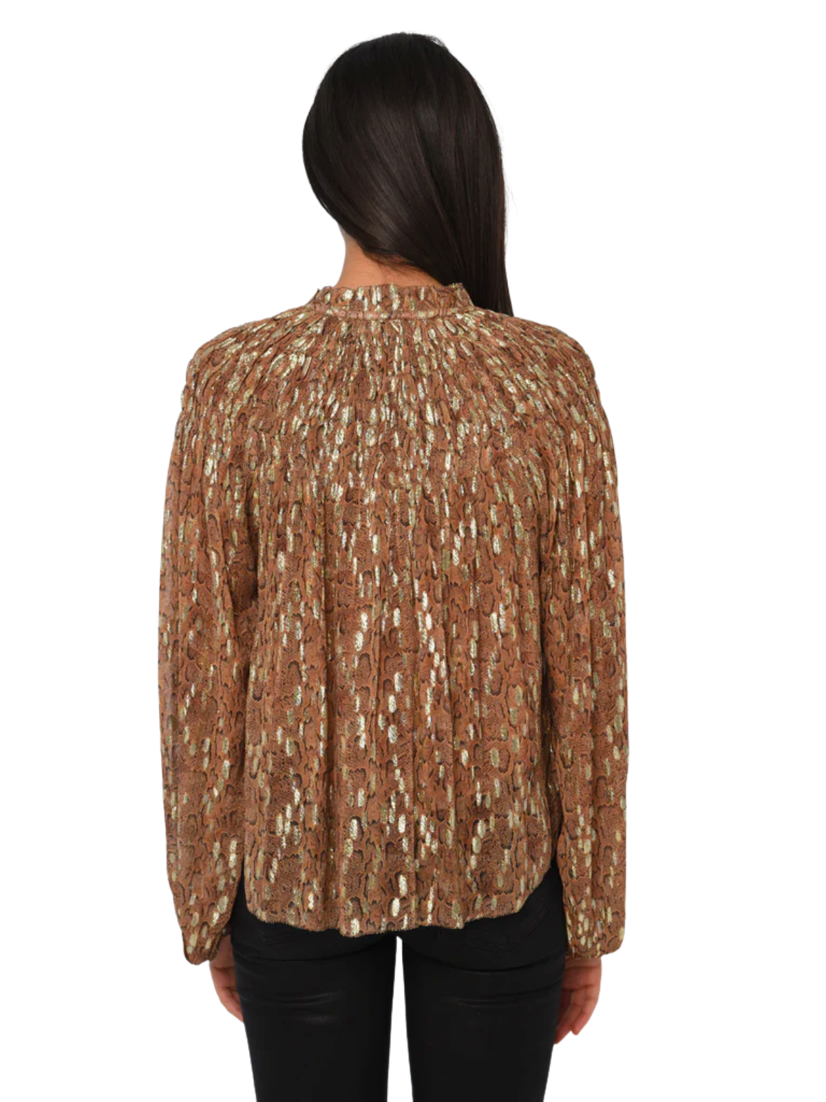 Meredith Metallic Top