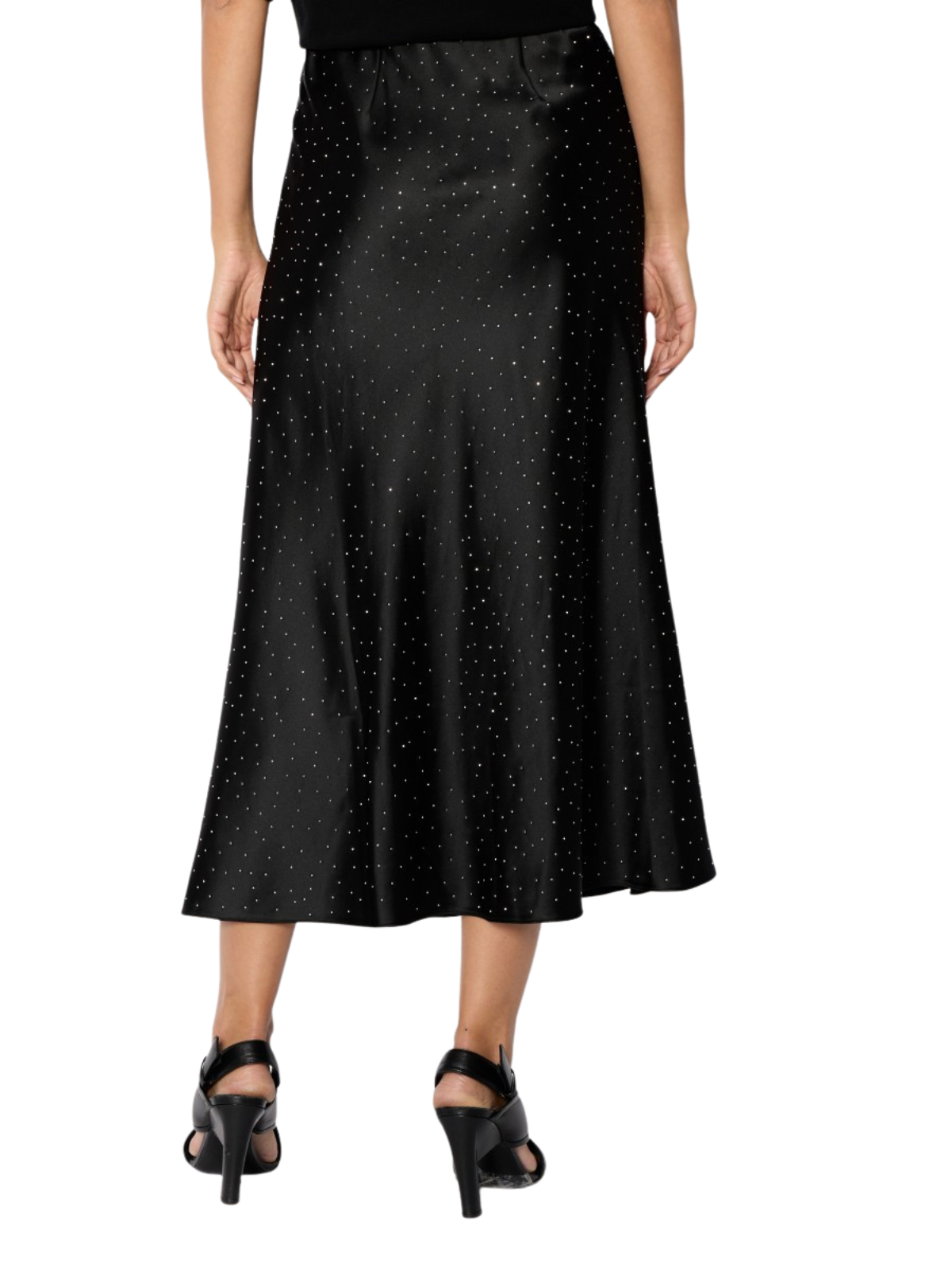 Jojo Rhinestone Satin Skirt