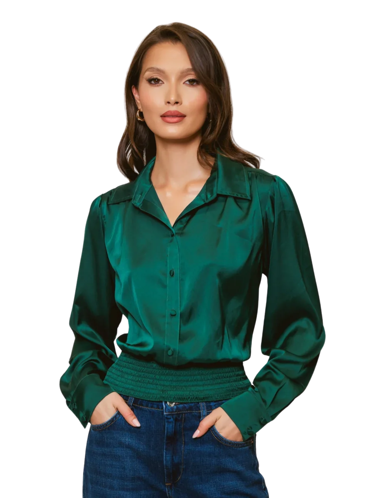 Jama Smocked Waist Blouse