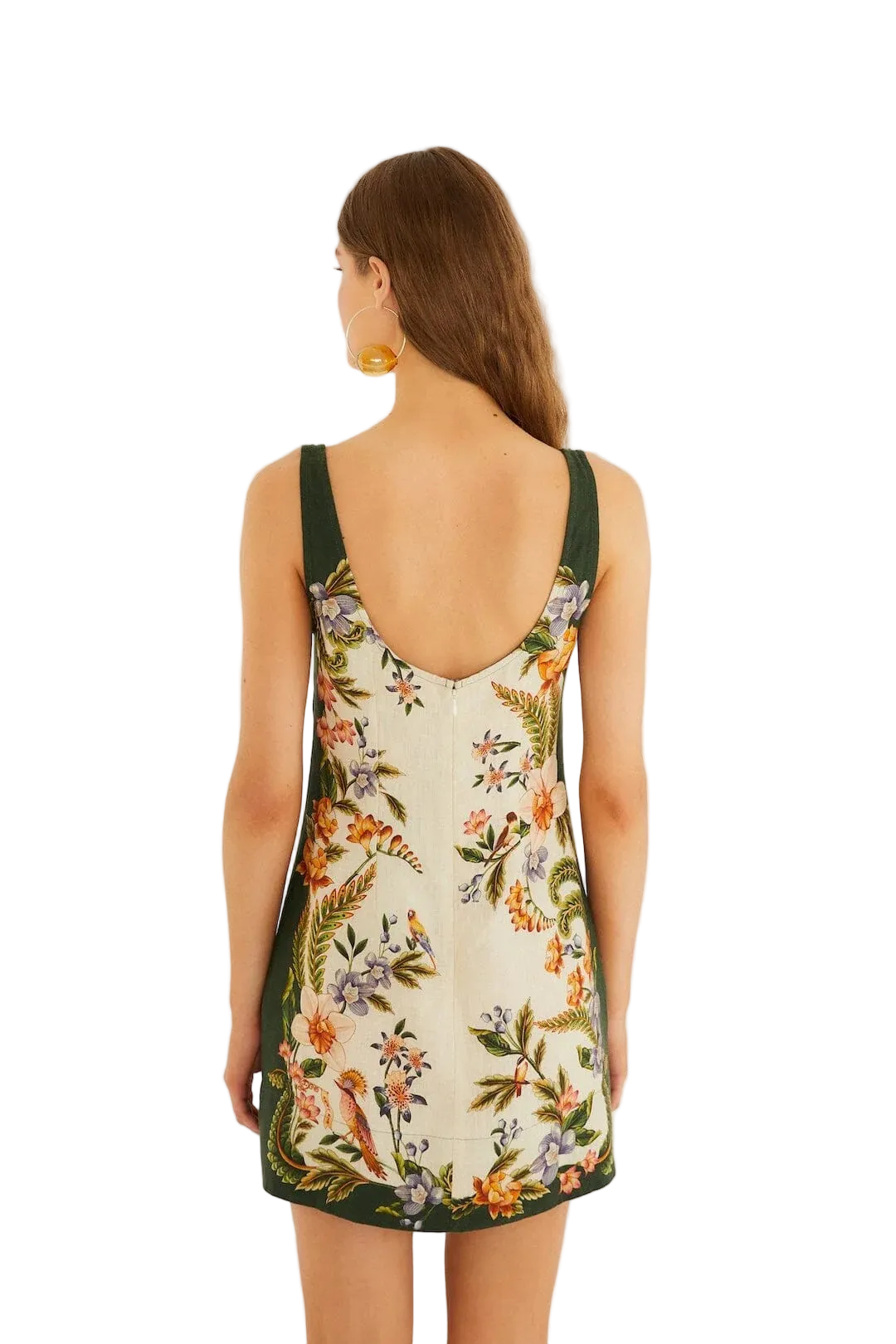 Nature Square Neck Mini Dress