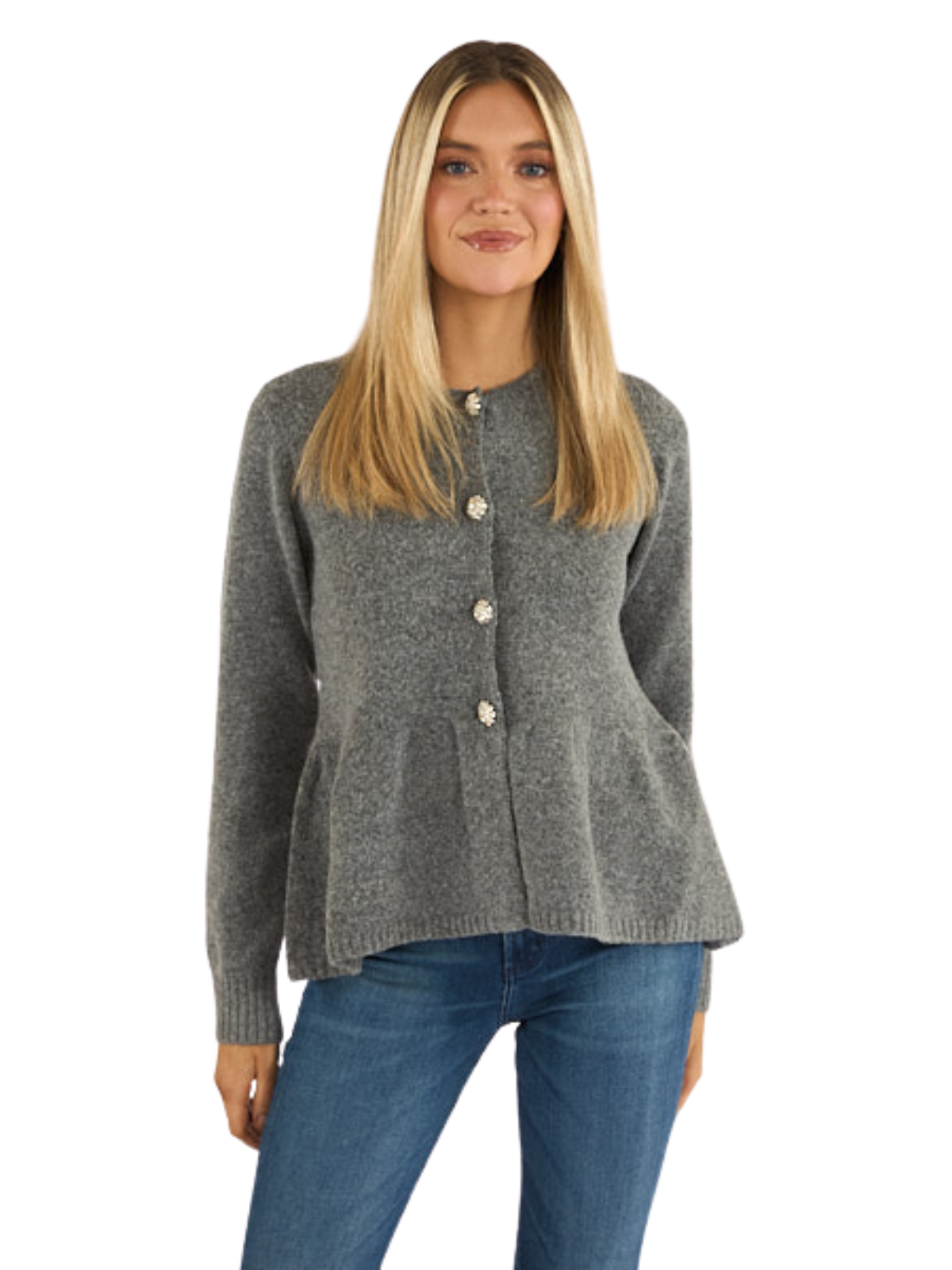 Davie Peplum Cardigan