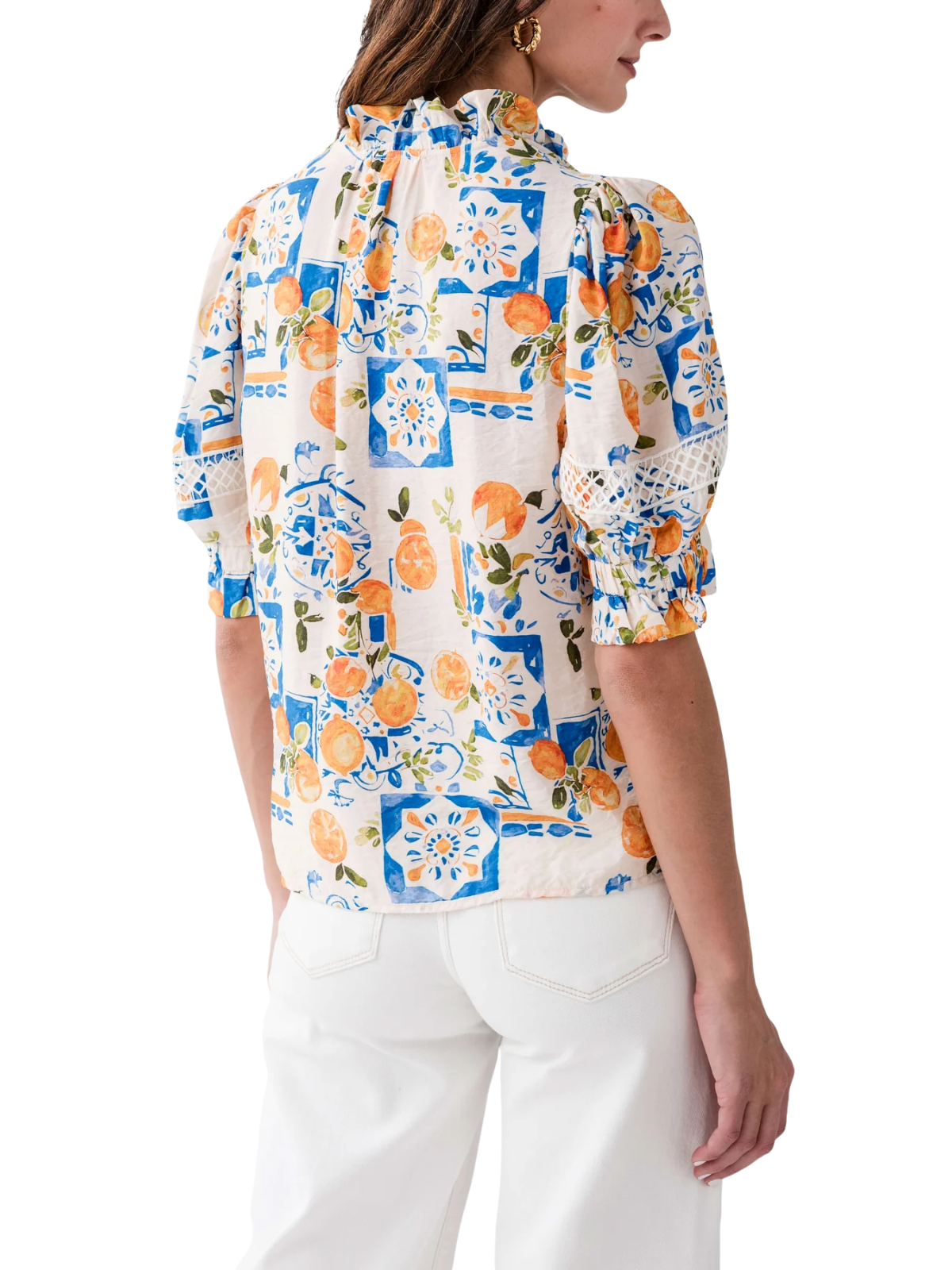 Orange Print Top