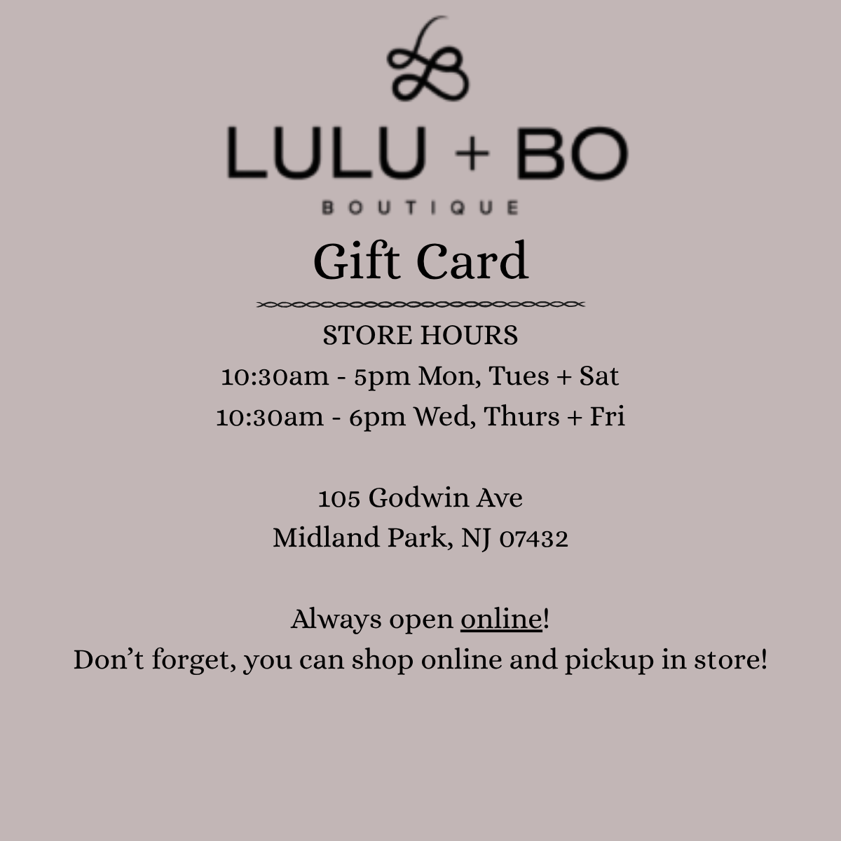 GIFT CARDS
