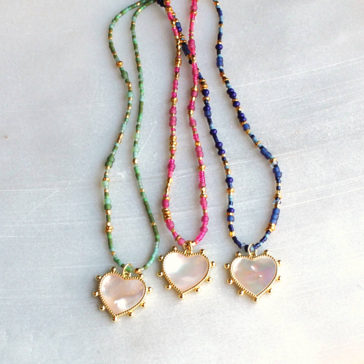Unity Beaded Heart Necklace