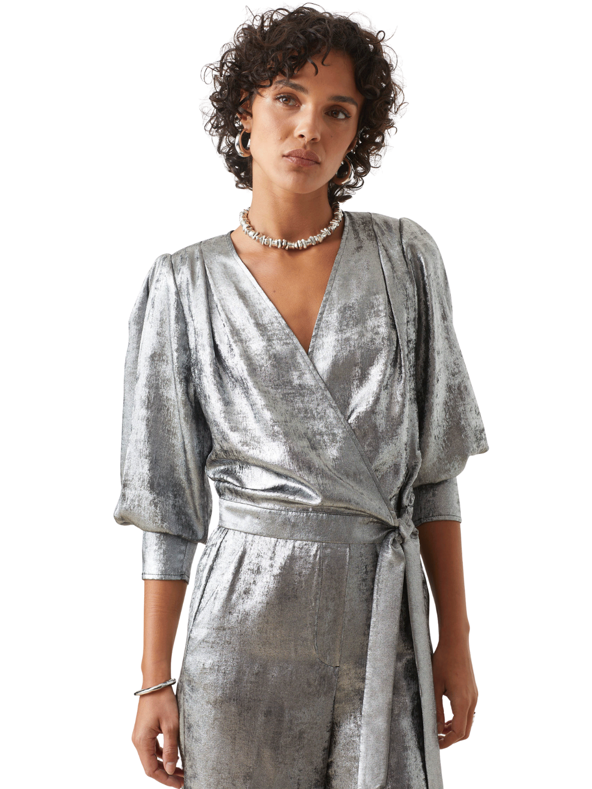 Leyla Metallic Blouse