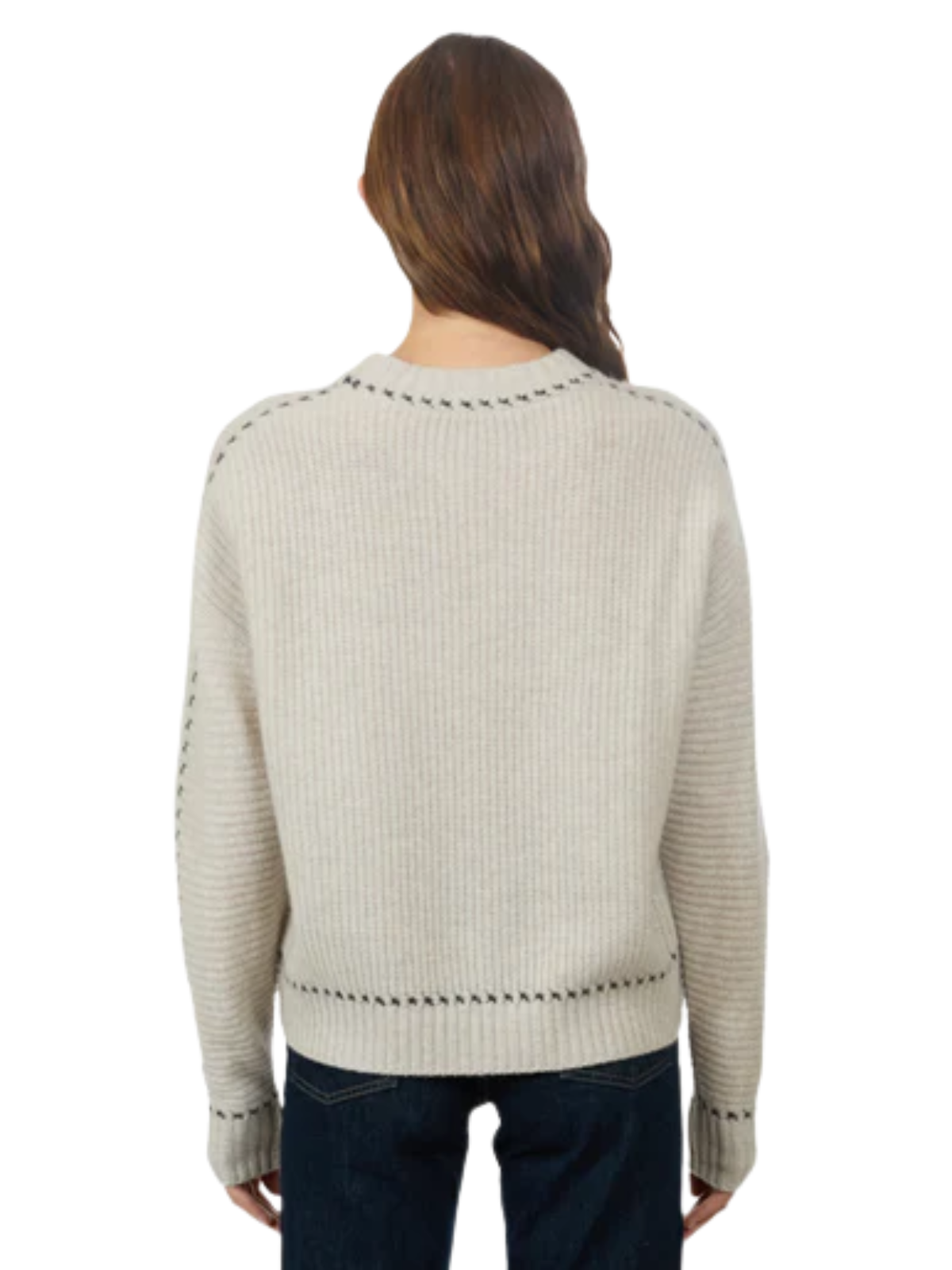Shaker Contrast Stitch Sweater