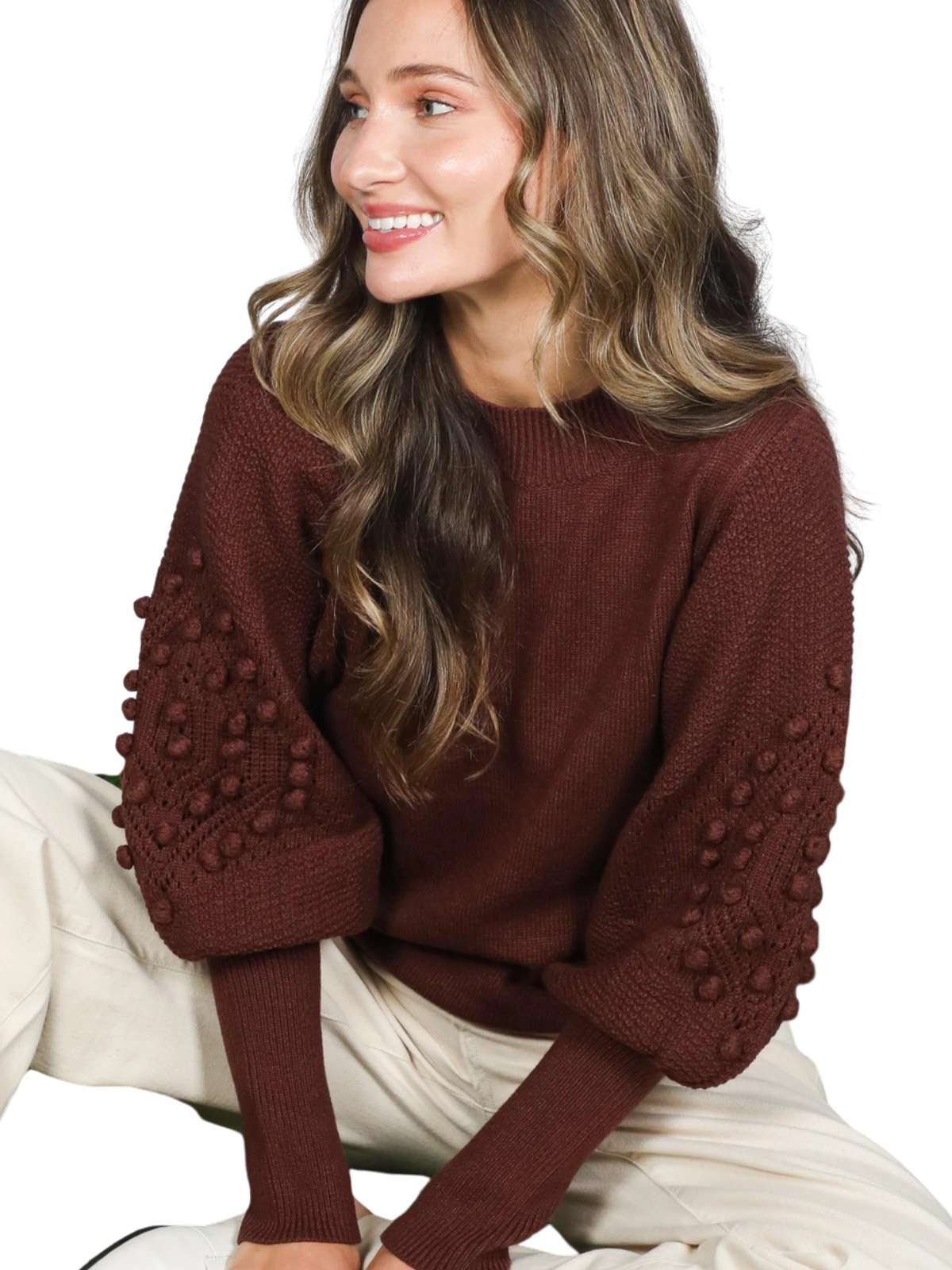 Pom Pom Balloon Sweater