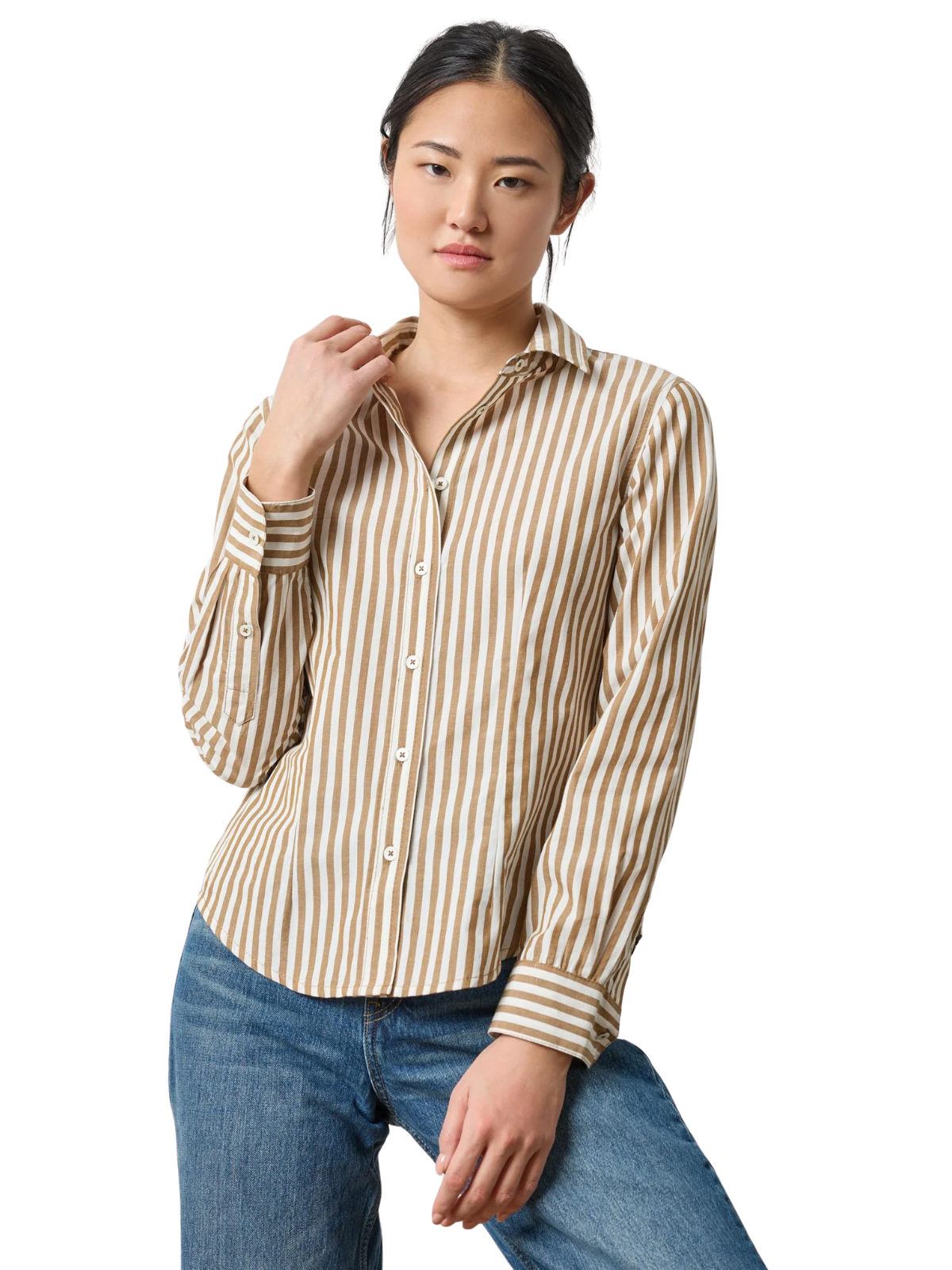 Slim Button Down Top