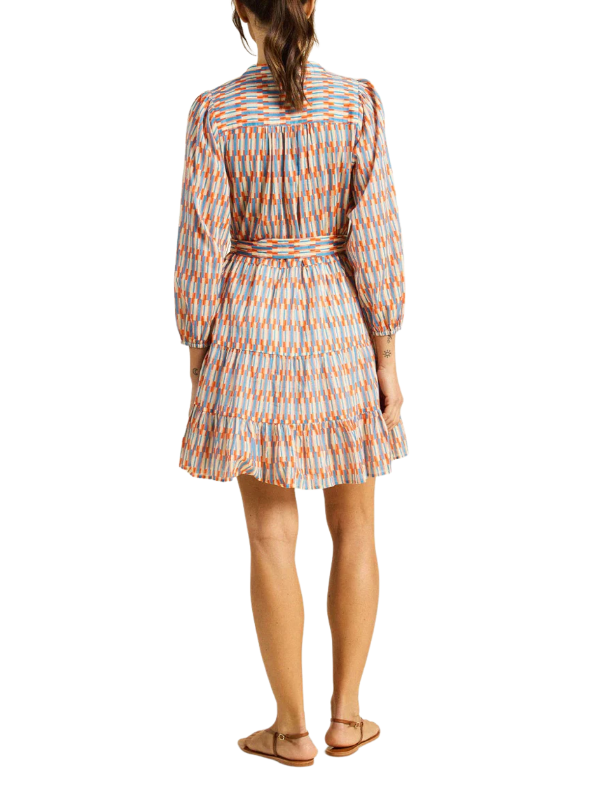 Celeste Retro Grid Dress