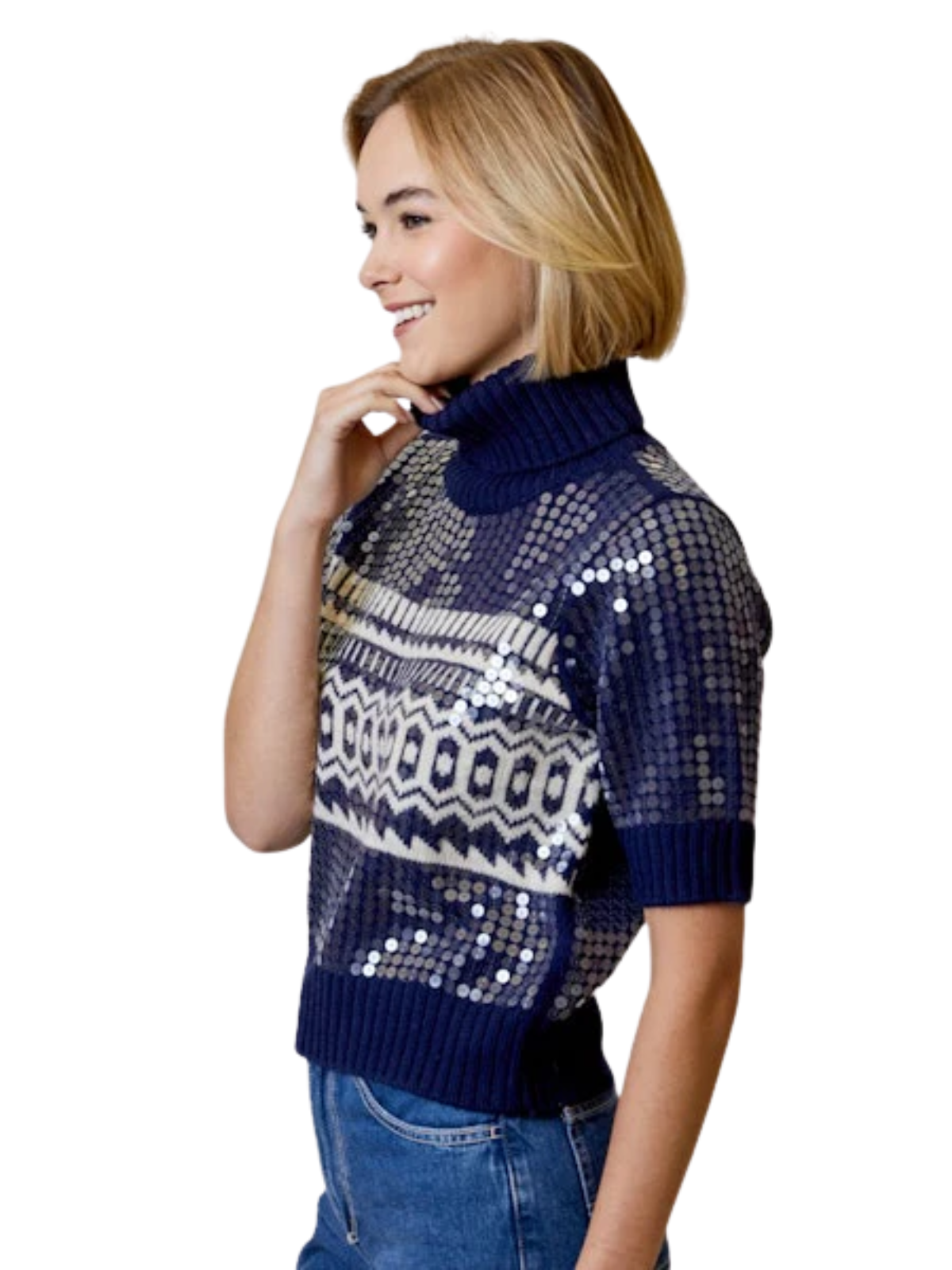 Sequin Fair Aisle Sweater