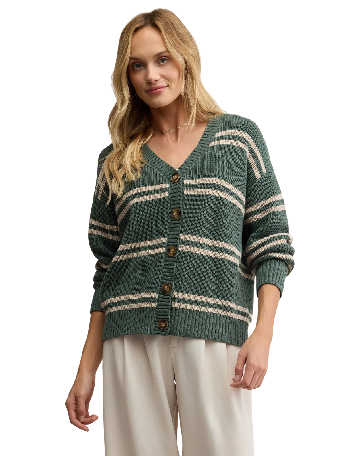 Boyfriend Striped Cardigan