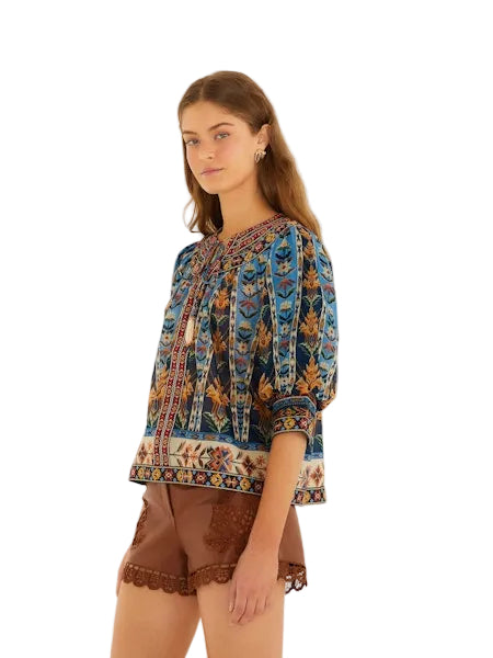 Embroidered Tapestry Blouse