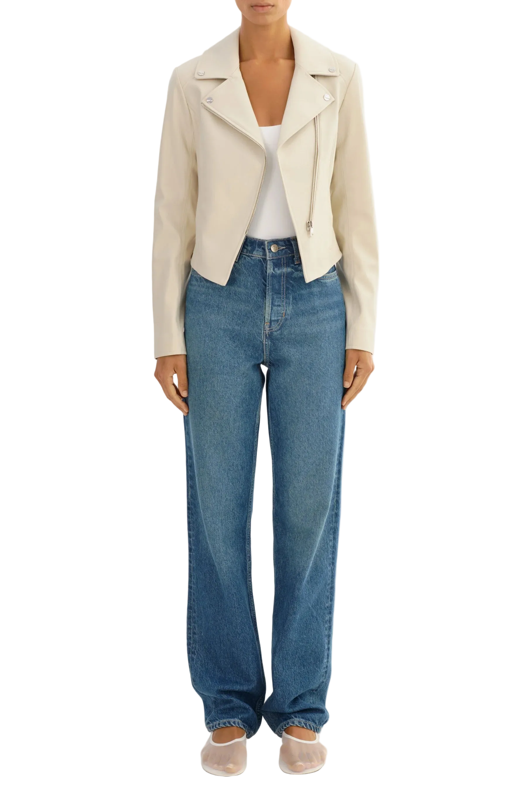 Pascale Faux Leather Moto Jacket