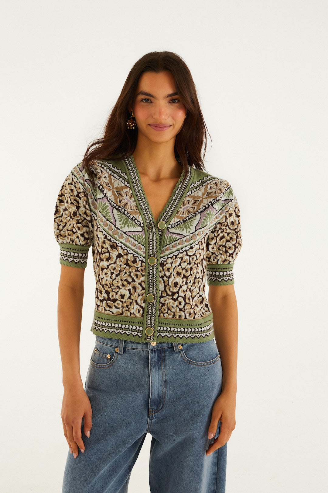 Knit Short Sleeve Cardigan