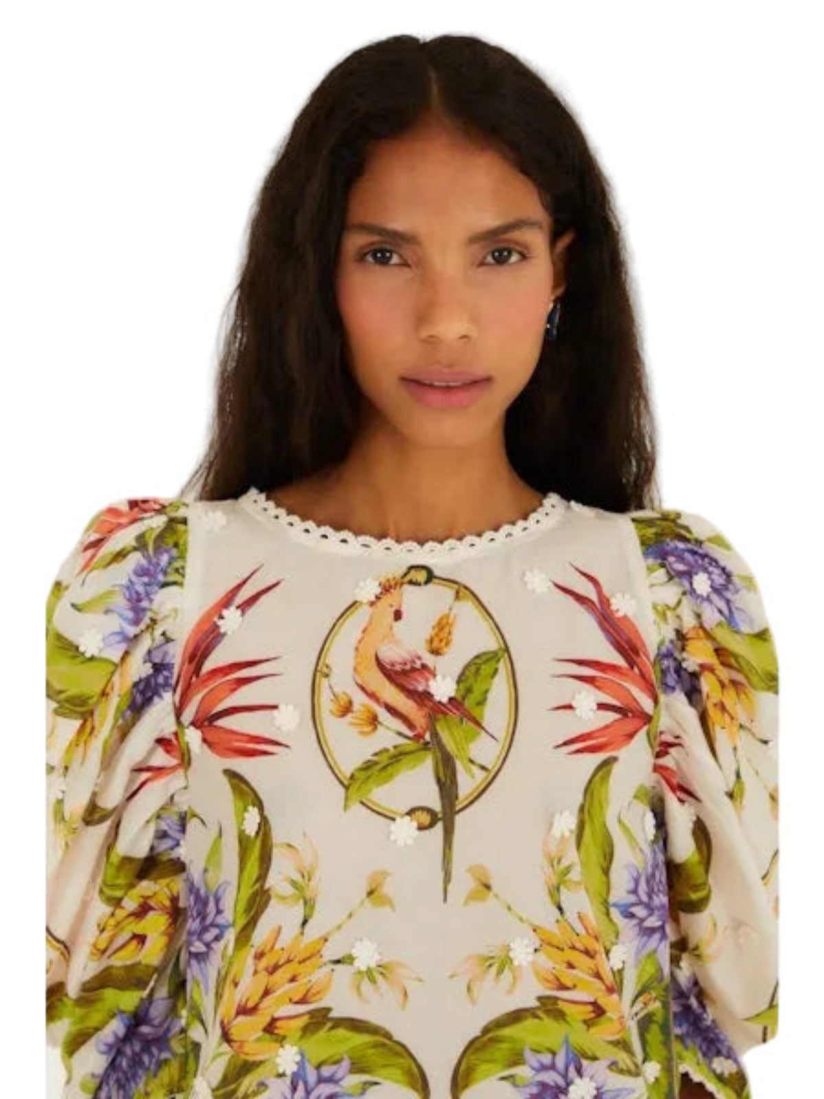 Tropical Scarf Blouse