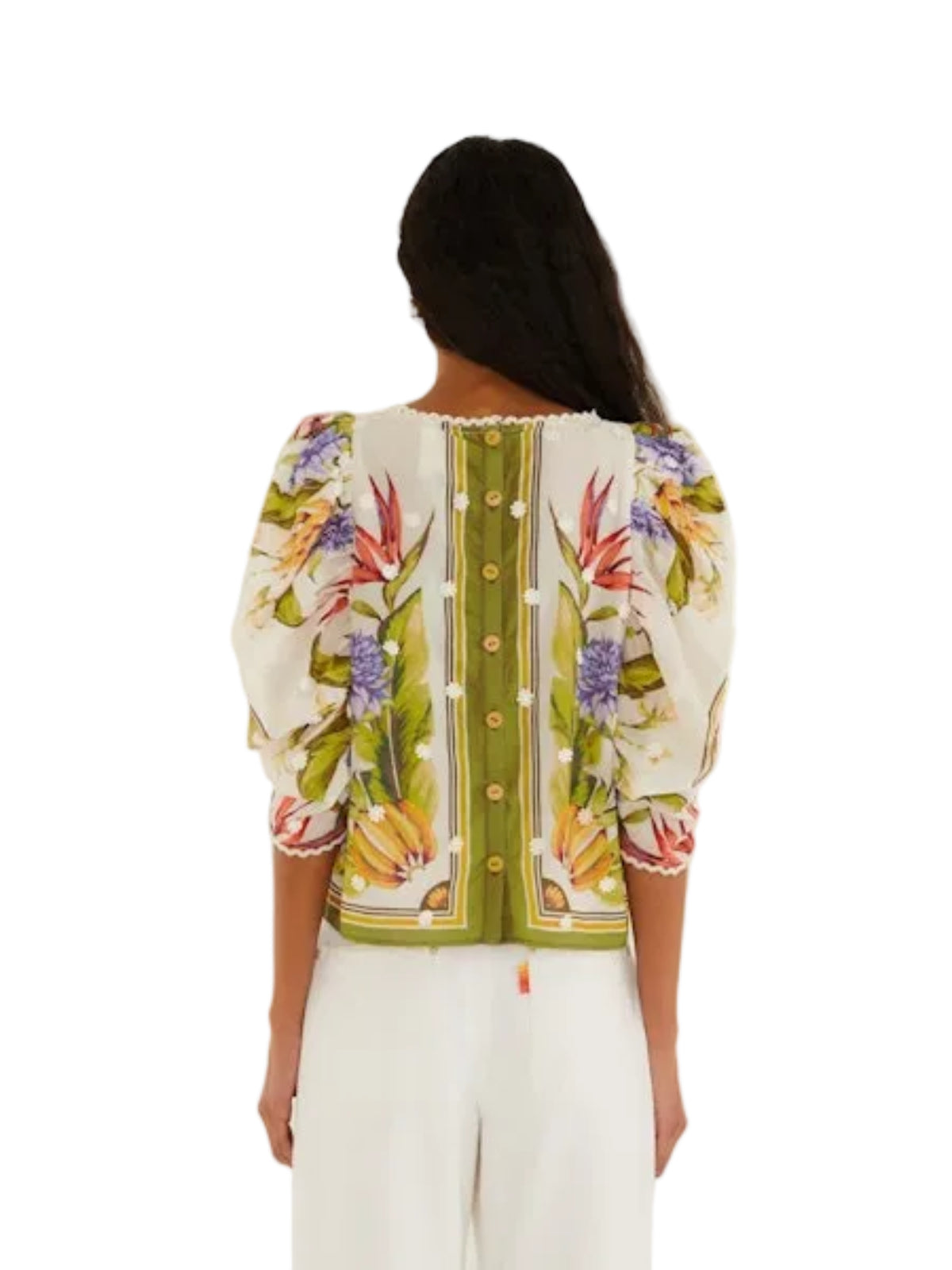 Tropical Scarf Blouse