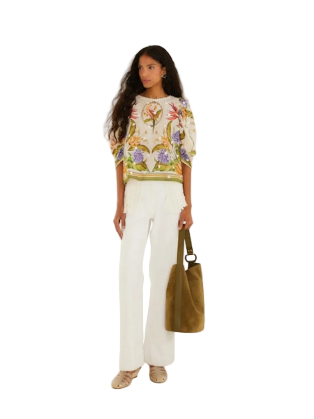 Tropical Scarf Blouse
