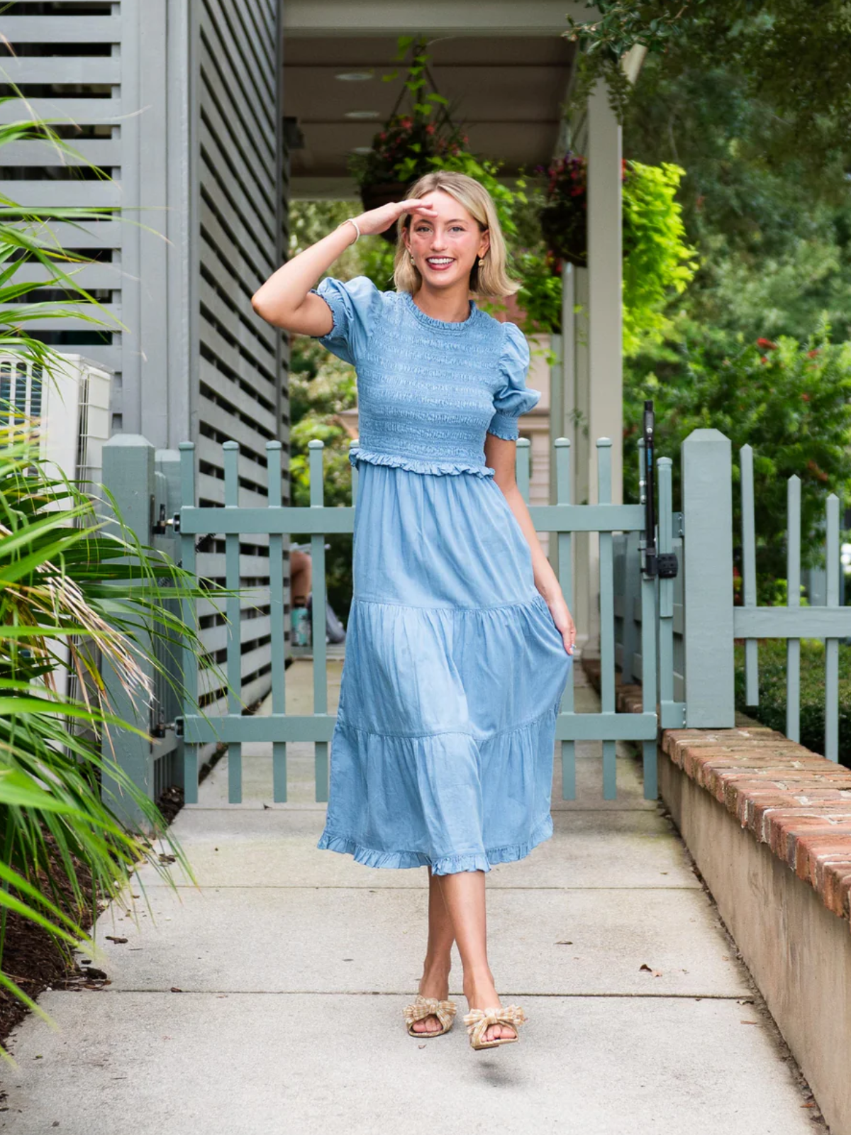Puff Sleeve Smocked Dress