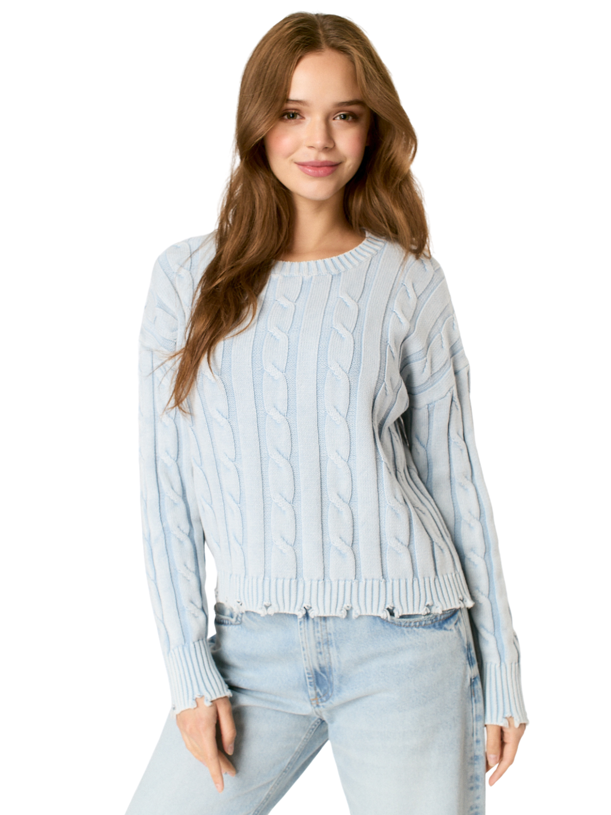 Acid Washed Crew Sweater