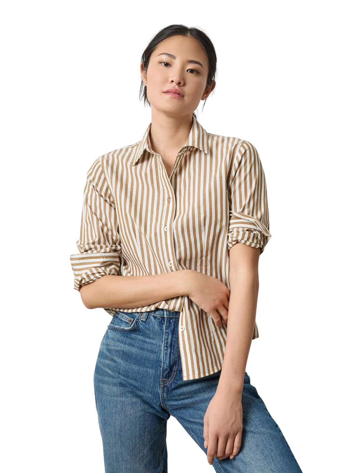 Slim Button Down Top