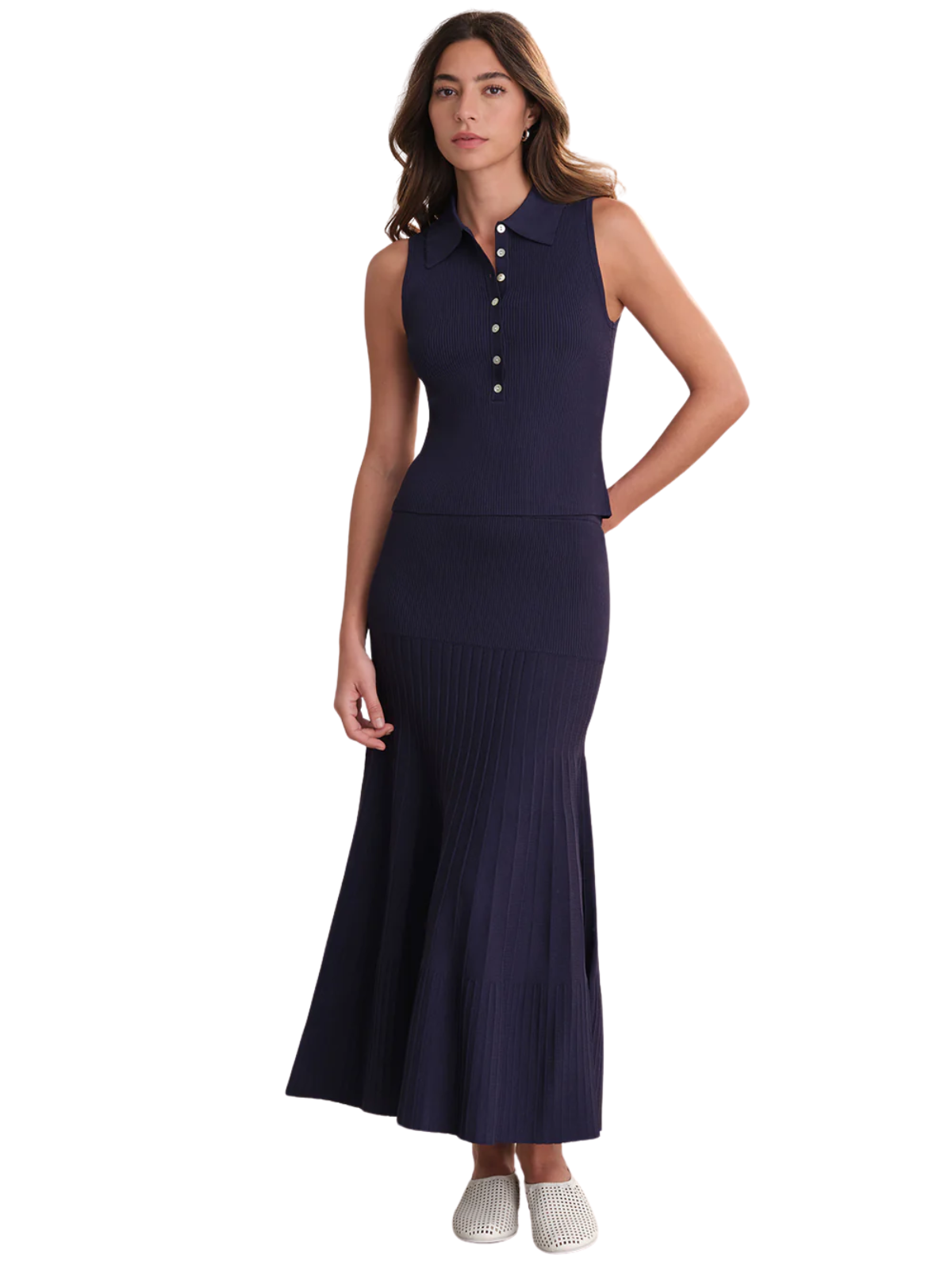 Gwyneth Solid Midi Skirt