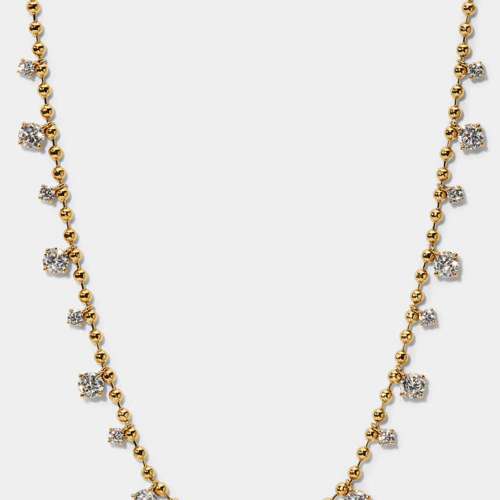 Twilight Cz Shaky Collar Necklace