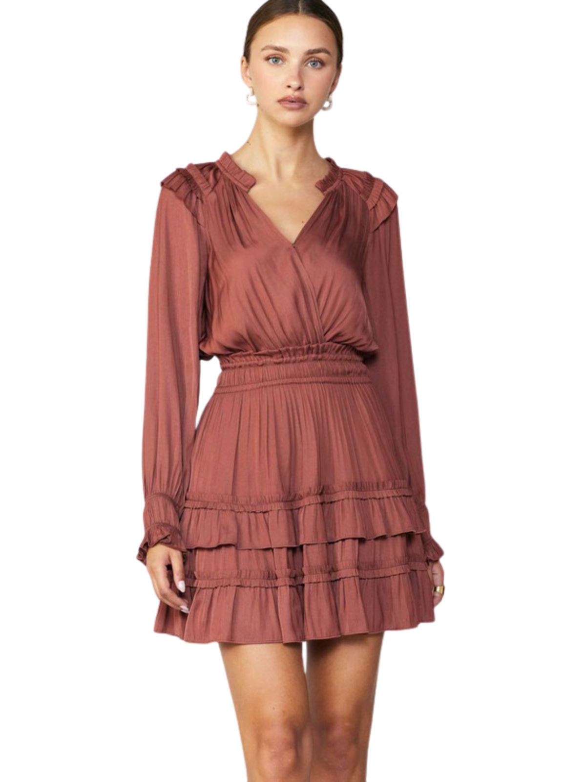 Ruffle Surplice Dress
