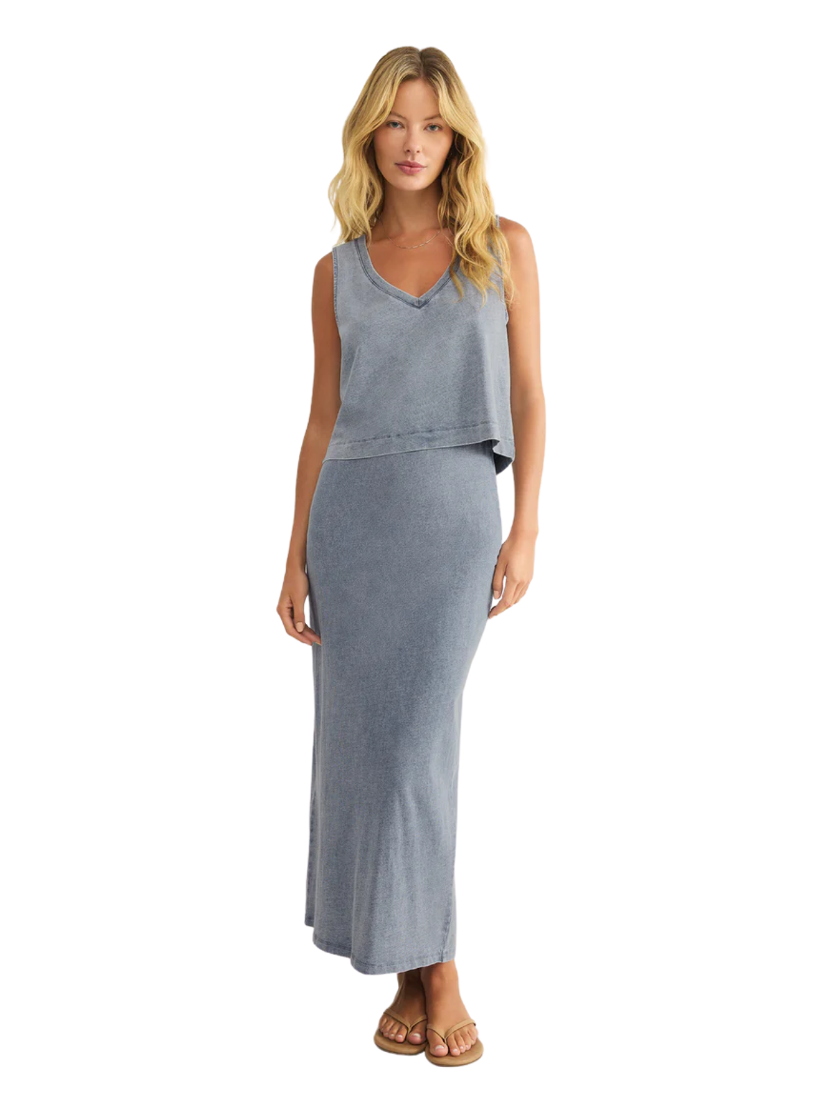 Gail Jersey Denim Skirt